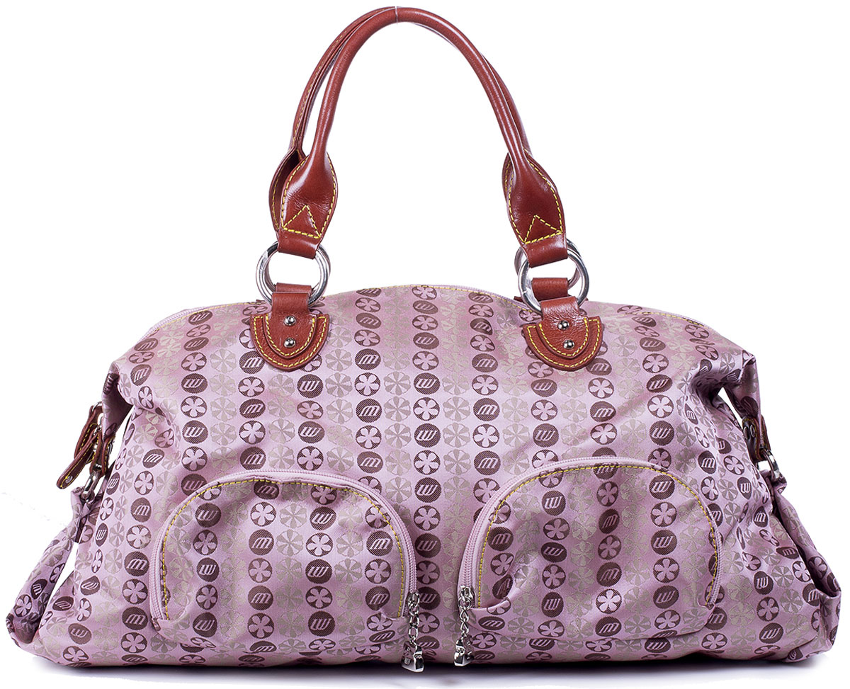Сумка женская Unicorn, цвет: розовый, коричневый. CP-6366-6371069с-2 Сумка женская Unicorn, цвет: розовый, коричневый. CP-6366-6371069с-2Вместительная женская сумка Unicorn выполнена из текстиля с элементами натуральной кожи. Изделие имеет одно просторное отделение на застежке-молнии, которое разграничено надвое застегивающимся на молнию карманом-разделителем. Так же внутри большого отделения имеются два кармашка для мелочей и один прорезной на застежке-молнии. Снаружи сумка дополнена двумя накладными кармашками на молнии спереди, одним прорезным сзади. Изделие имеет две удобные для переноски ручки.