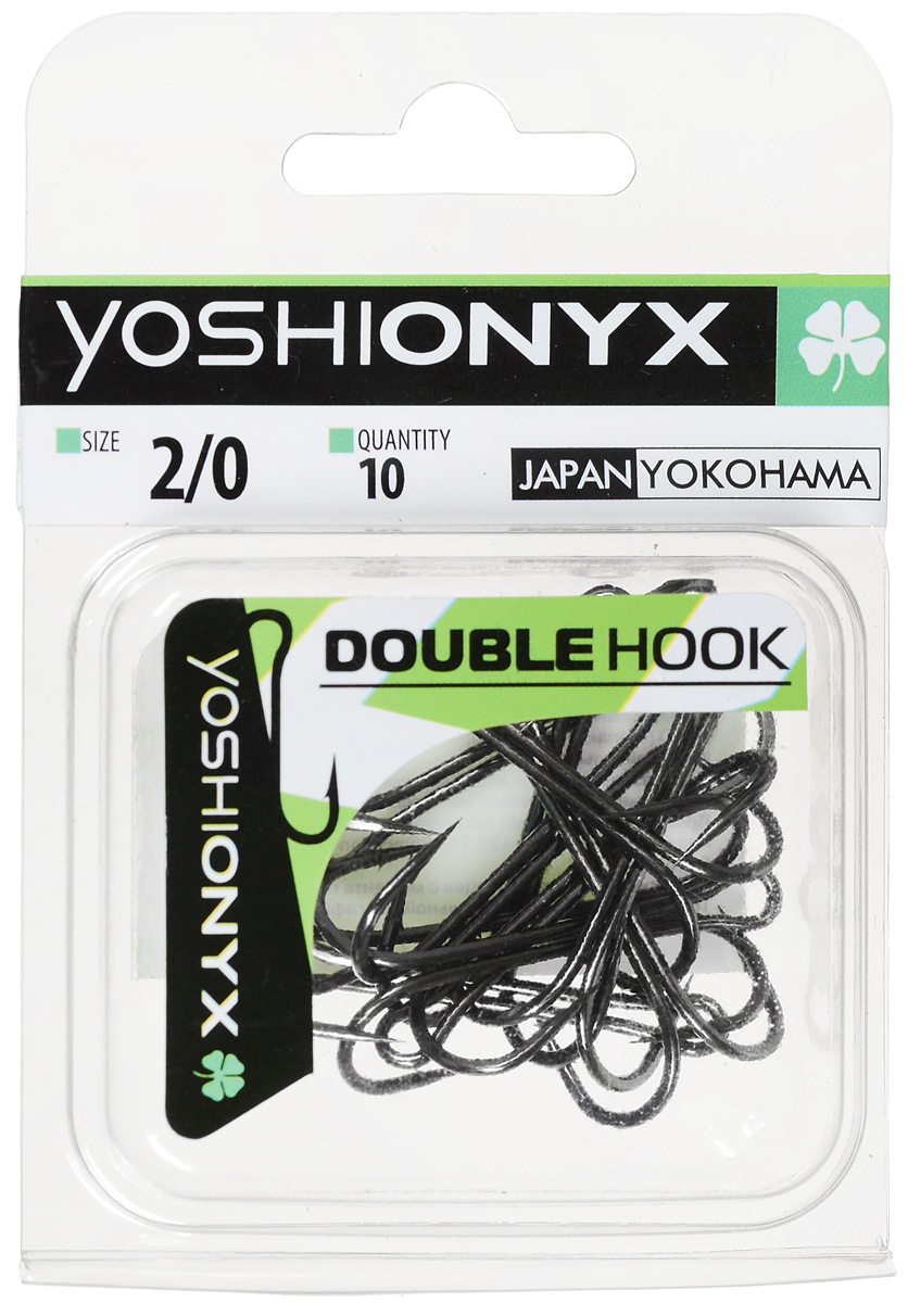 Крючок двойной Yoshi Onyx Double Hook, №2/0, 10 шт. BN87185 Крючок двойной Yoshi Onyx Double Hook, №2/0, 10 шт. BN87185Двойные крючки Yoshi Onyx Double Hook с нормальной длиной цевья достаточно универсальные и могут использоваться в самых разнообразных видах рыбной ловли. Острая лазерная заточка и сверхпрочная закаленная сталь предотвратит разгибание или обламывание крючка и сход рыбы.Размер крючков: 2/0.