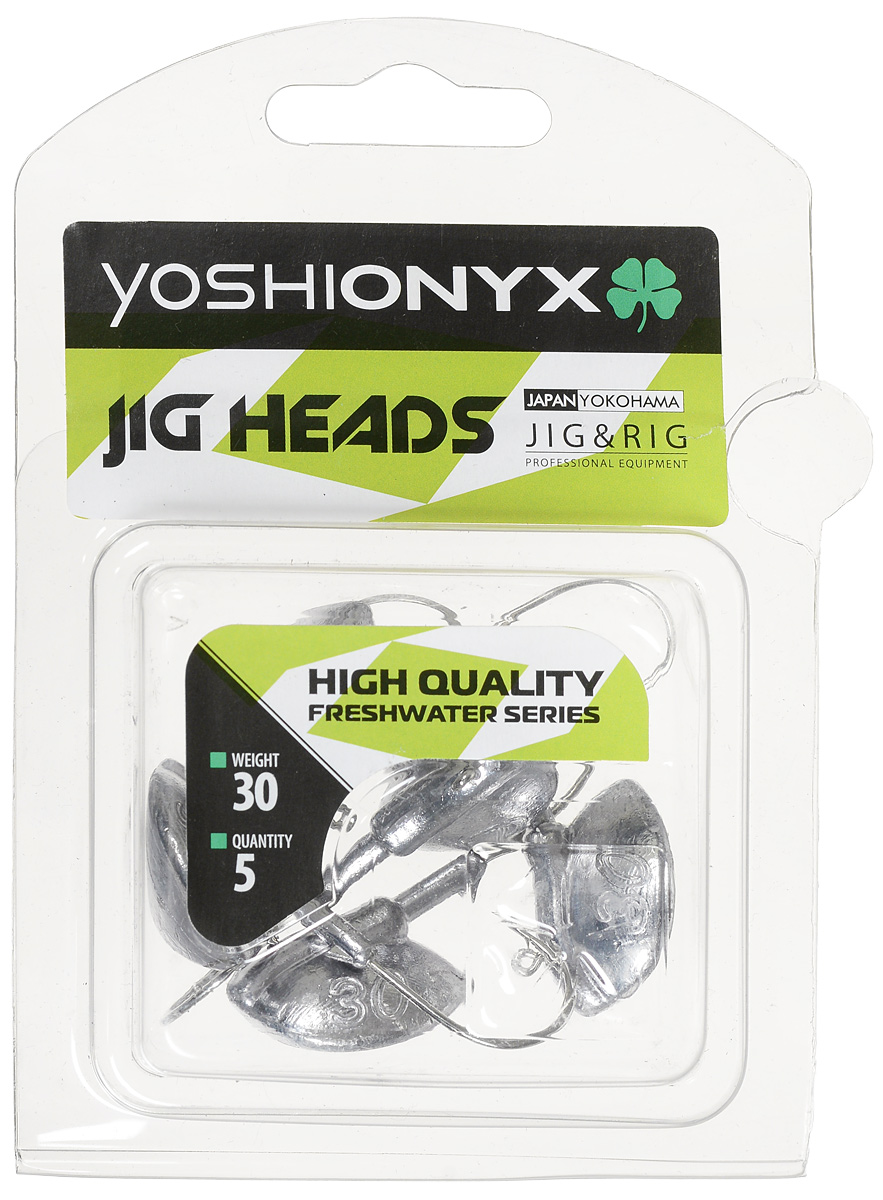 Джиг-головка Yoshi Onyx JIG Bros. Каблучок, крючок Gamakatsu, 30 г, 5 шт96518 Джиг-головка Yoshi Onyx JIG Bros. Каблучок, крючок Gamakatsu, 30 г, 5 шт96518Джиг-головки Yoshi Onyx JIG Bros. Каблучок используются для огрузки спиннинговых приманок. Специально предназначены для ловли щуки на мягкие приманки на небольшой глубине рядом с водной растительностью. Благодаря особой форме, увеличивается маневренность и управляемость. Джиг-головки оснащены крючком Gamakatsu.