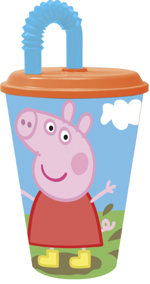Peppa Pig Стакан детский с трубочкой Пеппа на полянке 450 млVT-1520(SR) Peppa Pig Стакан детский с трубочкой Пеппа на полянке 450 млVT-1520(SR)Стакан с крышкой и трубочкой Peppa Pig Пеппа на полянке - это удобный и практичный вариант для поездок, путешествий и активного отдыха для вас и вашего малыша.Стаканчик выполнен из прочного полипропилена и украшен ярким изображением главной героини мультфильма Свинка Пеппа.Такой стаканчик удобен тем, что его можно брать с собой куда угодно, не беспокоясь о том, это он может разбиться или поранить ребенка.