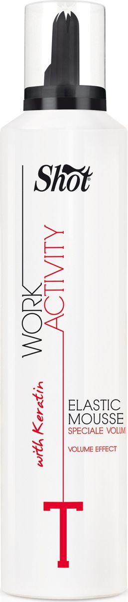 Shot Work Activity Elastic Mousse - Эластичный мусс для придания объема 300 млMP59.4D Shot Work Activity Elastic Mousse - Эластичный мусс для придания объема 300 млMP59.4DЭластичный мусс, благодаря кератину, входящему в его состав, идеально подходит для укладки тонких волос. Восстанавливает структуру,придает объем, делает волосы более эластичными. Мусс разработан для подчеркивания вьющихся волос.