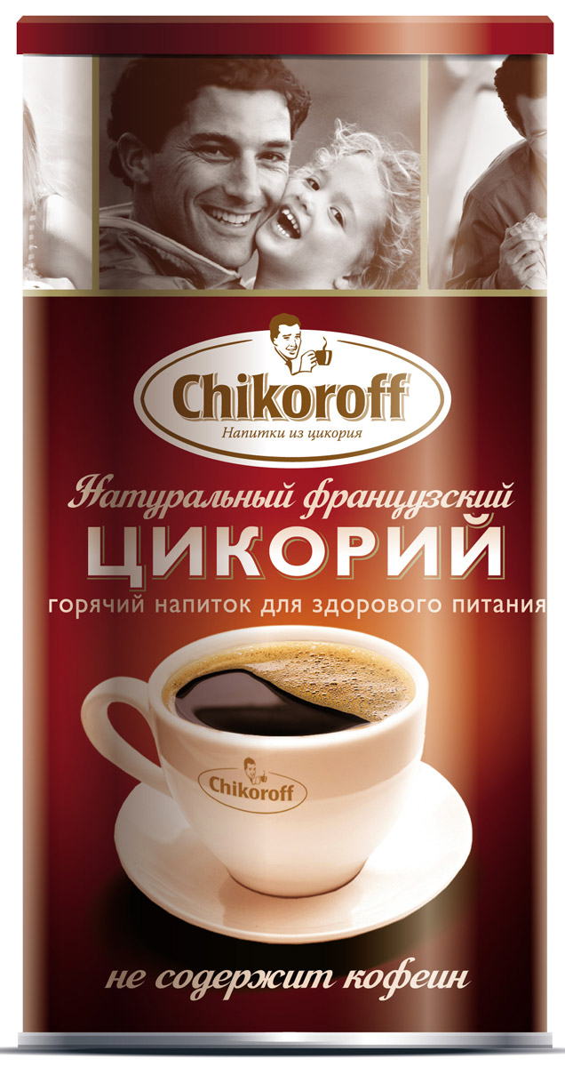 Chikoroff цикорий натуральный порошкообразный растворимый, 110 г0120710 Chikoroff цикорий натуральный порошкообразный растворимый, 110 г0120710Горячий напиток для здорового питания, изготовленный из 100% корней цикория, выращенных и обработанных по уникальной технологии производства компании LEROUX (Франция).52 % инулина.Преимущества: Не содержит кофеин, не повышает артериальное давлениеСодержит инулин - растительное пищевое волокно (в 1 порции 52% инулина от суточной норы), которое:- улучшает микрофлору кишечника- стимулирует рост и активность полезных бифидобактерий- улучшает усвоение организмов кальцияСодержит витамины и минералыРазрешается использовать в питании детей школьного возрастаНе содержит ГМОБез глютена