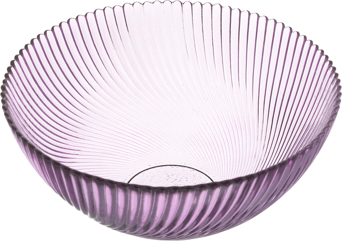 Салатник NiNaGlass Альтера, цвет: сиреневый, диаметр 20 см54 009312 Салатник NiNaGlass Альтера, цвет: сиреневый, диаметр 20 см54 009312Салатник NiNaGlass Альтера выполнен из высококачественного стекла. Внешние стенки декорированы красивым рельефным узором. Салатник идеален для сервировки салатов, овощей, ягод, сухофруктов, гарниров и многого другого. Он отлично подойдет как для повседневных, так и для торжественных случаев.Такой салатник прекрасно впишется в интерьер вашей кухни и станет достойным дополнением к кухонному инвентарю. Диаметр салатника (по верхнему краю): 20 см. Высота стенки: 9 см.