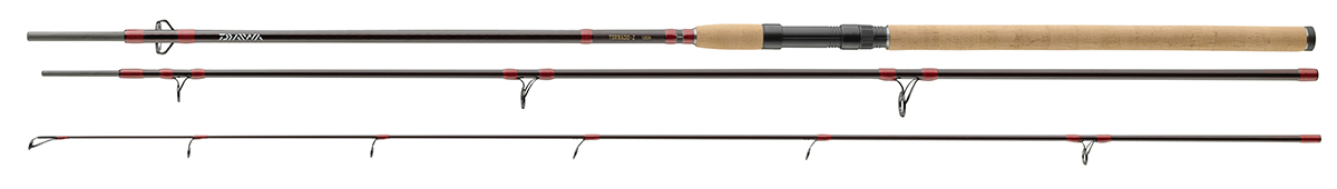 Спиннинг штекерный Daiwa Tornado-Z 3tlg, 3,9 м, 35-95 г4271842 Спиннинг штекерный Daiwa Tornado-Z 3tlg, 3,9 м, 35-95 г4271842В серии Tornado-Z представлены 3 частные универсальные удилища дляловли мирной рыбы на тяжелые приманки. Удилища с тремя разнымитестами позволяют использовать разнообразные техники ловли судака,щуки, карпа, линя и угря. Благодаря полупараболическому строю,бланки из высокомодульного углепластика отлично сбалансированы ипрогружаются по всей длине во время заброса - идеально для забросатаких деликатных приманок как тесто, черви и живая рыбка.Оснащены первоклассной пробковой рукояткой, Fuji катушкодержателем,кольцами из оксида титана и поставляются в тканевом чехле.
