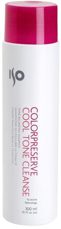 ISO Шампунь для окрашенных волос - Холодный тон Color Preserve Cool Tone Cleanse -, 300 млFS-00897 ISO Шампунь для окрашенных волос - Холодный тон Color Preserve Cool Tone Cleanse -, 300 млFS-00897Хорошо пенящаяся, нежная консистенция, не окрашивает кожу рук. Сине-фиолетового цвета. Синий – нейтрализует оранжевые оттенки, а фиолетовый – желтизну. Обладает приятным запахом. Мягкие красители слегка тонируют и отбеливают поверхность волос, придают холодный оттенок. Устраняют желтый и оранжевый пигмент на светлых и седых волосах. Можно использовать между окрасками как тонирующее средство для поддержания цвета.Результат: Заполненные цветом, гладкие, сильно блестящие, увлажненные волосы. Цвет как новый!Секреты применения: На очень светлых волосах: выдавить шампунь на ладонь и немного разбавить водой, нанести на волосы, вспенить и сразу смыть.