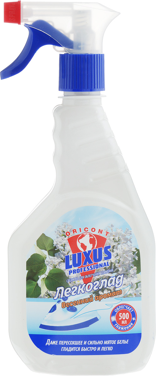 Спрей для облегчения глажения Luxus Professional Легкоглад. Белая сирень, 500 мл391602 Спрей для облегчения глажения Luxus Professional Легкоглад. Белая сирень, 500 мл391602Специально подобранная комбинация действующих веществ средства для облегчения глажения Luxus Professional Легкоглад. Белая сирень позволит вам без дополнительного увлажнения с легкостью гладить сухое и сильно помятое белье, а также придаст ему необходимую свежесть и форму на длительное время.Способ применения: равномерно распределить на белье с расстояния приблизительно 25-30 см и гладить как обычно. Средство нельзя применять для натурального и искусственного шелка, ацетатных и вискозных материалов, а также для одежды, подлежащей только химической чистке.Товар сертифицирован.