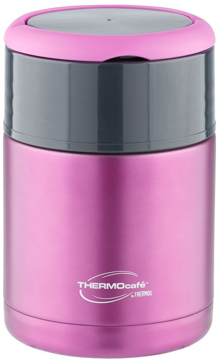 Термос для еды Thermocafe By Thermos, цвет: сиреневый, 0,8 л. TS350667742 Термос для еды Thermocafe By Thermos, цвет: сиреневый, 0,8 л. TS350667742Термос для еды Thermocafe By Thermos с широкоим горлом очень удобен в путешествиях.Сверху крышки - две складывающиеся ручки. На пробке предусмотрен клапан-кнопка для спуска воздуха и как следствие, более легкого открытия крышки. Если подпустить воздух под закручивающуюся крышку, то термос легко откроется.Объем: 800 мл.