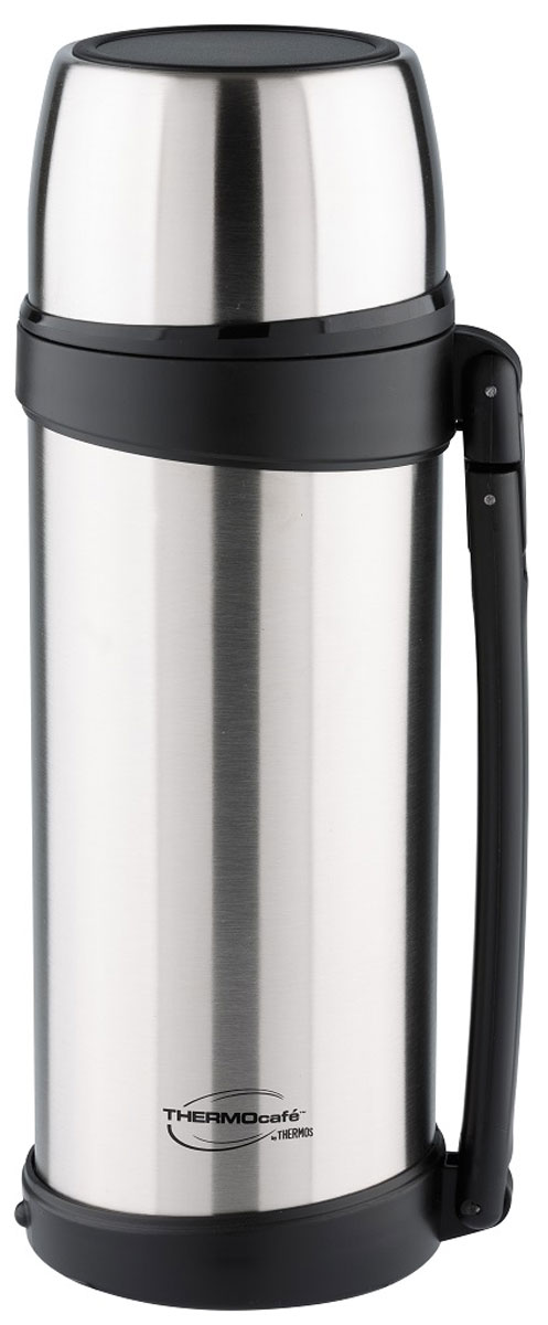 Термос Thermocafe By Thermos, цвет: стальной, 1 л. XTGH9-100271037 Термос Thermocafe By Thermos, цвет: стальной, 1 л. XTGH9-100271037Термос XTGH9-100 выполнен из нержавеющей стали.Выливать напитки из термоса можно повернув крышку на пол-оборота. Увеличенная по объему крышка-чашка понравится любителям больших порций. Для удобства использования и транспортировки термос имеет складную ручку.Объем: 1 л.