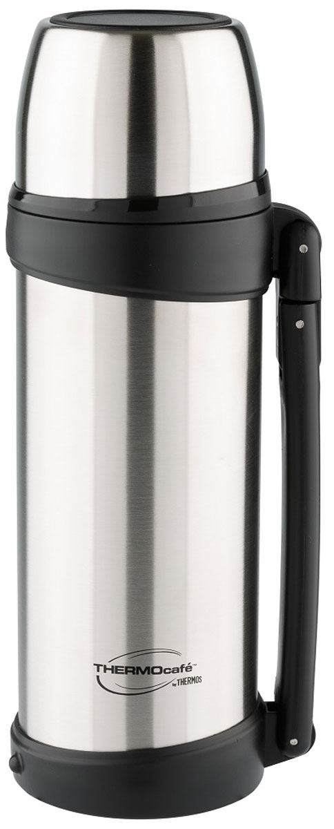 Термос Thermocafe By Thermos, цвет: стальной, 1,8 л. XTGH9-100115510 Термос Thermocafe By Thermos, цвет: стальной, 1,8 л. XTGH9-100115510Термос XTGH9-100 выполнен из нержавеющей стали.Выливать напитки из термоса можно повернув крышку на пол-оборота. Увеличенная по объему крышка-чашка понравится любителям больших порций. Для удобства использования и транспортировки термос имеет складную ручку.Объем: 1,8 л.