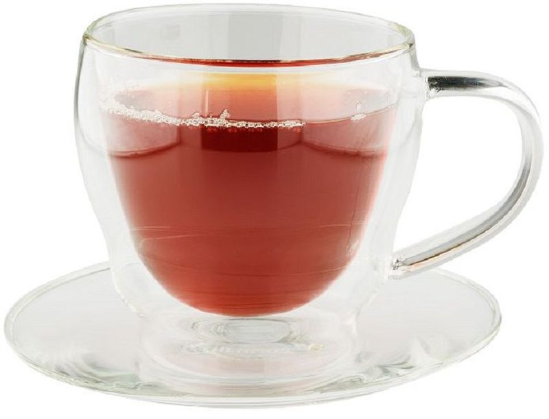 Кружка Thermos Double Glass Cups, с блюдцем, цвет: прозрачный, 0,3 л, 2 штWS 7064 Кружка Thermos Double Glass Cups, с блюдцем, цвет: прозрачный, 0,3 л, 2 штWS 7064Double Glass Cups набор из двух чашек с блюдцами очень стильный и современный.Чашки изготовлены из двойного термостекла. Благодаря современным технологиям внешнее стекло остается холодным при заполнении чашки горячими напитками.Набор удобно использовать в повседневной жизни.Объем: 0,3 л.