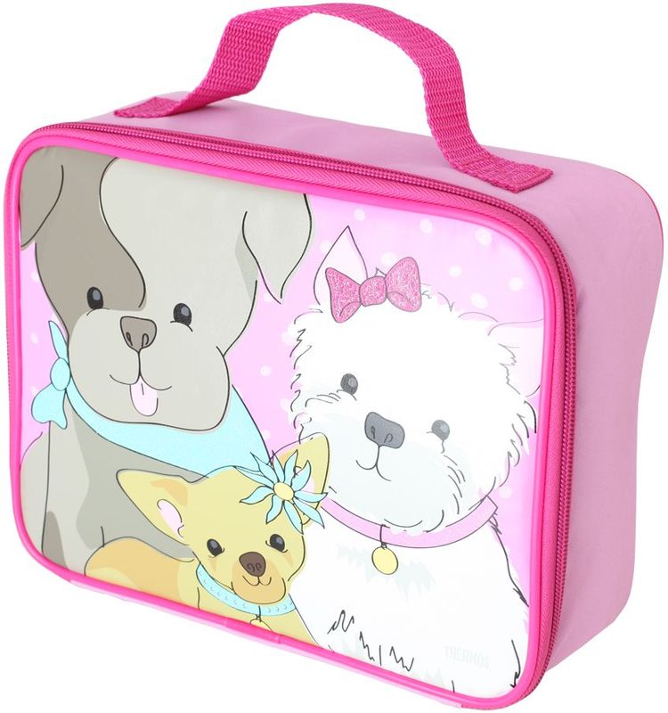 Термосумка детская Thermos Puppy Days Soft Kit , цвет: розовый, 6 лAS 25 Термосумка детская Thermos Puppy Days Soft Kit , цвет: розовый, 6 лAS 25Изотермическая сумка для перевозки и хранения комплексного обеда Puppy Days Soft Kit декорирована ярким принтом с забавными животными.При изготовлении мягких сумок-термосов используется внутренний слой из водонепроницаемого материала Peva, он гигиеничен, герметичен, легко очищается.Объем: 6 л.