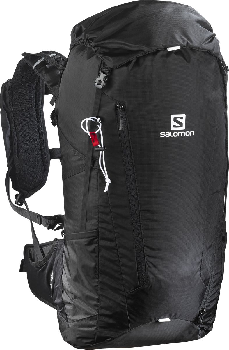 Рюкзак туристический Salomon Peak 40, цвет: черный, 40 л. L3929410067742 Рюкзак туристический Salomon Peak 40, цвет: черный, 40 л. L3929410067742Рюкзак Salomon Peak 40 выполнен из высококачественного полиамида. Рюкзак имеет одно вместительное отделение и закрывается на застежку-молнию. Рюкзак оснащен мягкими удобными лямками, длина которых регулируется с помощью пряжек. Когда приключения зовут, никогда не знаешь, где в итоге окажешься. Оказавшись на тропе, быстро понимаешь, что на самом деле тебе нужно мало вещей. Все они просто и удобно поместятся в рюкзаке Peak 40. Начните свой путь.