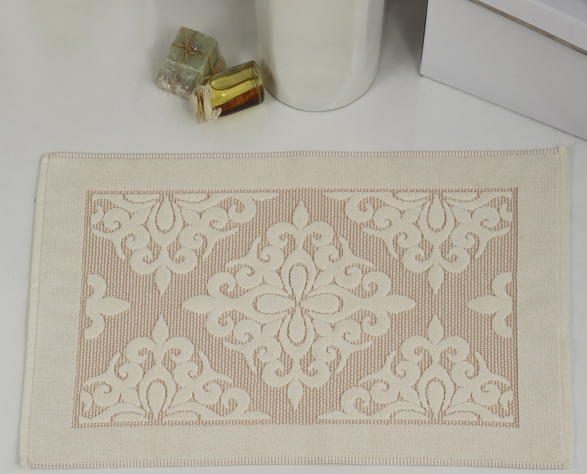 Коврик для ванной Karna Gonca. Delux Damask, цвет: пудровый, 60 х 100 см5087/CHAR003 Коврик для ванной Karna Gonca. Delux Damask, цвет: пудровый, 60 х 100 см5087/CHAR003Коврик-полотенце для ванной Karna выполнен из высококачественного хлопкового волокна. Имеет рельефный рисунок. Высочайшее качество материала гарантирует безопасность для всех членов семьи. Коврик не аллергенен, имеет высокую воздухопроницаемость и долгий срок использования ткани.