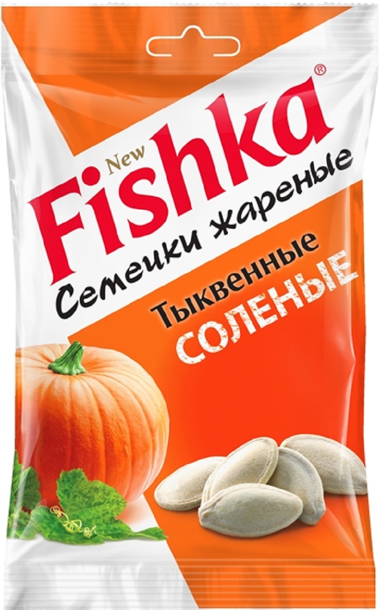 Fishka семечки тыквы жареные соленые, 100 г0120710 Fishka семечки тыквы жареные соленые, 100 г0120710Fishka – новые, особенные и молодежные – тыквенные семечки Fishka придутся по вкусу всем любителям чего-то новенького. Прекрасная и здоровая альтернатива вредным снекам. Убедитесь, что здоровый перекус тоже имеет вкус!