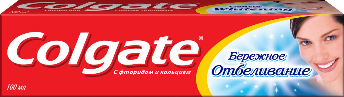 Colgate Зубная паста Бережное отбеливание 100 млMP59.4D Colgate Зубная паста Бережное отбеливание 100 млMP59.4DСодержит очищающие микрочастицы, которые удаляют налет с поверхности зубной эмали, помогая безопасно восстанавливать естественную белизну зубов.