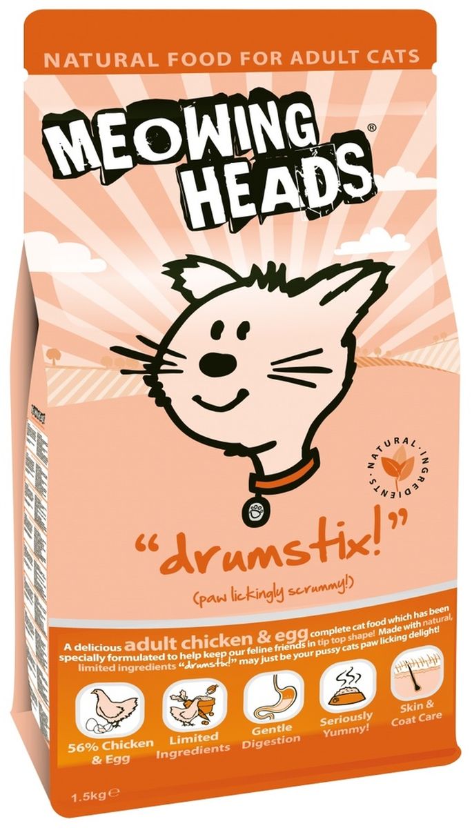 Корм сухой Barking Heads Аппетитная курочка для взрослых кошек, с курицей и яйцом, 1,5 кг0120710 Корм сухой Barking Heads Аппетитная курочка для взрослых кошек, с курицей и яйцом, 1,5 кг0120710Сухой корм Barking Heads Аппетитная курочка - вкуснейший полнорационный корм для взрослых кошек с курицей и яйцом, специально разработанный, чтобы держать наших любимцев в наилучшей форме! Натуральные ингредиенты непременно понравятся вашему питомцу. Состав: 56% курицы и яйца (20% свежего куриного филе, 20% дегидрированного куриного мяса, 11% сухого яичного продукта , 2,5% куриного бульона 2,5% куриного жира) бурый рис, 11% дегидрированной рыбы, овес,1% лососевого жира, томаты, морские водоросли, овощная клетчатка, морковь, клюква.Гарантированный анализ: белок 34%, жиры 18%, клетчатка 2,5%, зола 9%, влага 7%, омега-6 2,7%, омега-3 1%, таурин 1000 мг/кг.Витамины: витамин A 24,700 ME, витамин D 3 1,680 ME, витамин E 320 МЕ.Комплект микроэлементов: моногидрат сульфата железа 592 мг, моногидрат сульфата цинка 411 мг, моногидрат сульфата марганца 81 мг, пентагидрат сульфата меди 30 мг, безводный йодат кальция 3,64 мг, селенит натрия 0,41 мг.Товар сертифицирован.