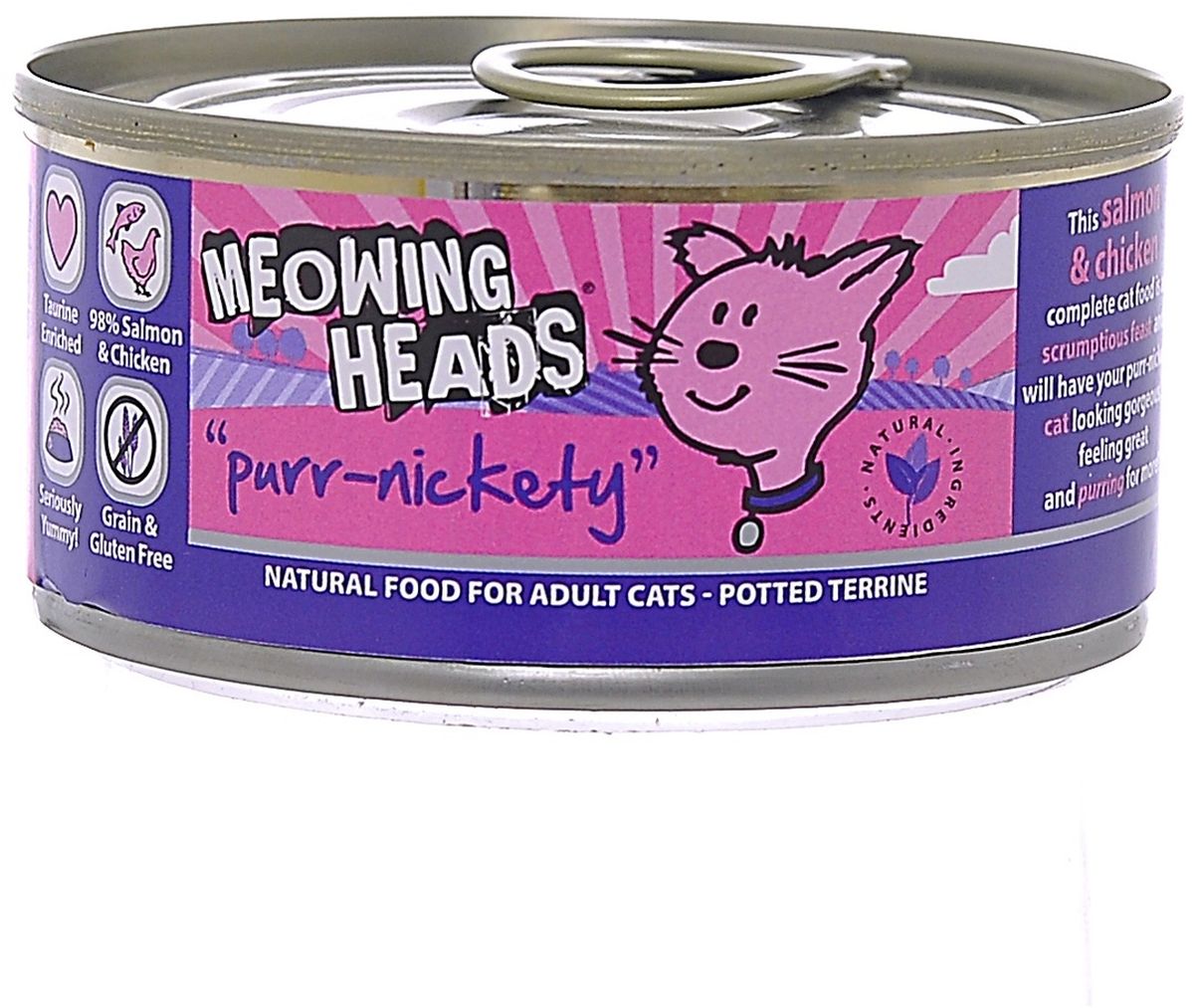 Консервы Barking Heads Мурлыка для кошек, с лососем, курицей и рисом, 100 г0120710 Консервы Barking Heads Мурлыка для кошек, с лососем, курицей и рисом, 100 г0120710Консервы Barking Heads Мурлыка - это обед аристократа. Пусть питомец почувствует всю вашу любовь! Отличный вкус, нежный аромат натурального корма и заботливый хозяин рядом - что еще нужно счастливому питомцу! Консервы можно использовать в качестве полнорационного корма.Состав: 98% курицы и лосося ( 45% лосося, 28% курицы, 25% куриного бульона), минералы, лососевый жир, подсолнечное масло.Гарантированный анализ: белок 10.8%, жиры 6.7%, зола 2.5%, клетчатка 0.4%, влага 79%. Витамины (на кг): D3 200IU/кг, витамин E 30 мг/кг. Комплекс микроэлементов: моногидрат сульфата цинка 15 г, моногидрат сульфата марганца 3 г, иодат кальция 0.75 мг.Товар сертифицирован.