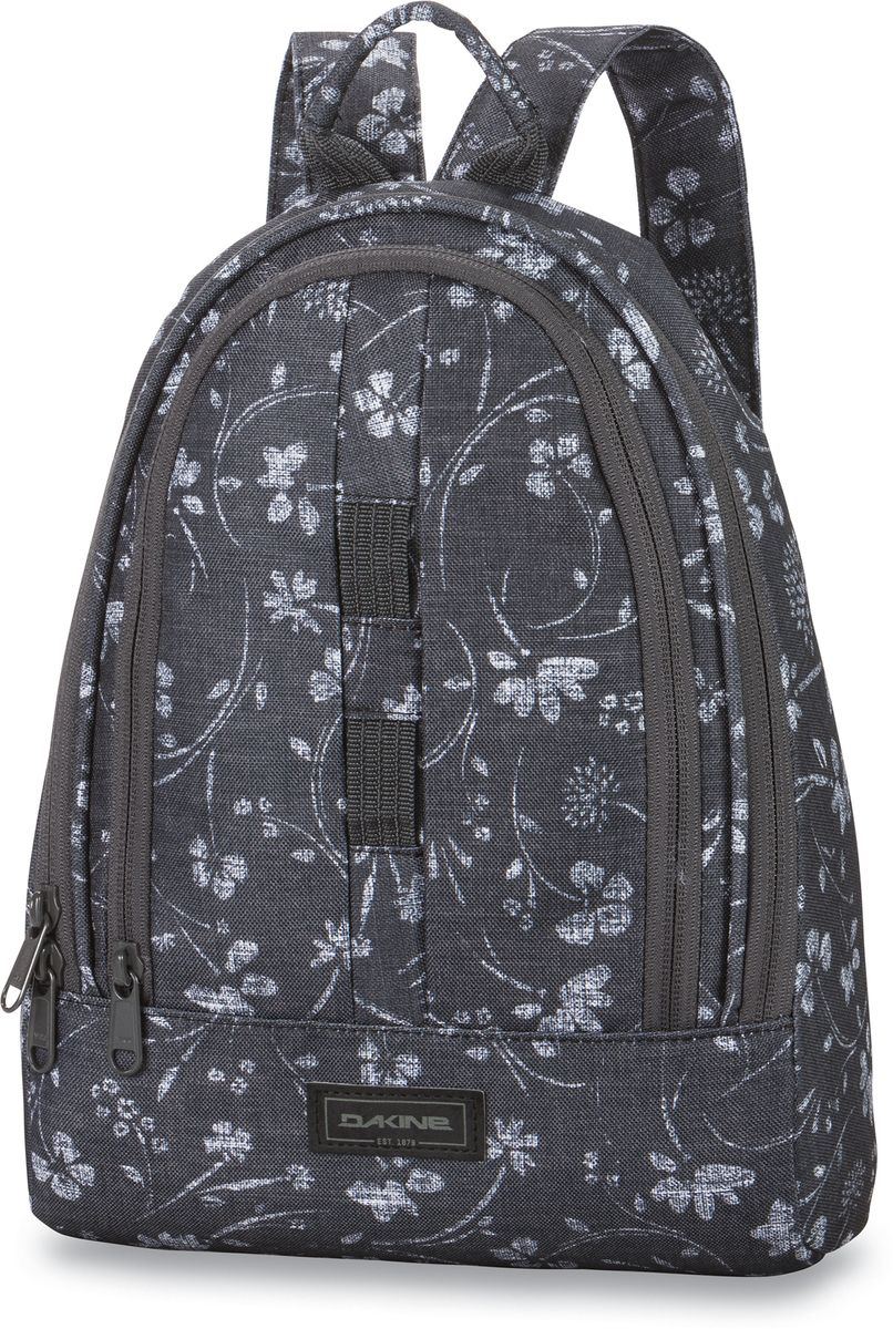 Рюкзак женский Dakine Cosmo, цвет: темно-серый, 6,5 лMABLSEH10001 Рюкзак женский Dakine Cosmo, цвет: темно-серый, 6,5 лMABLSEH10001Небольшой городской женский рюкзак Dakine Cosmo - стильная и необходимая вещь в городе или поездке. В него влезет все необходимое - бутылка воды, книжка, косметичка, фотоаппарат. Небольшой, но емкий будет отлично выглядеть как с джинсами, так и с платьем. Помимо основного отделения имеет фронтальный карман-органайзер на молнии.Модель дополнена карабином для ключей и петлей для подвешивания ранца. Широкие плечевые лямки регулируются по длине.