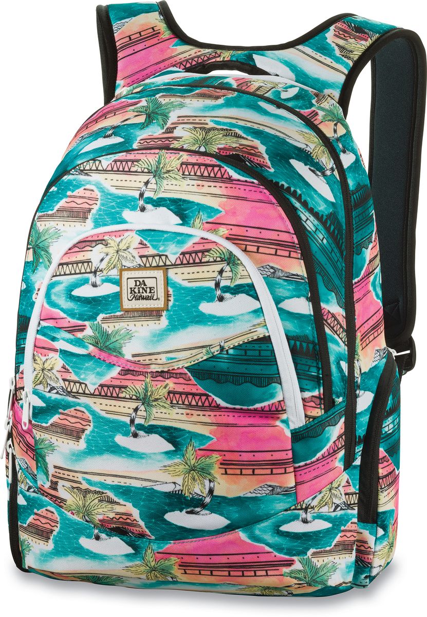 Рюкзак женский Dakine Prom, цвет: бирюзовый, мультицвет, 25 л00127209 8210025 Рюкзак женский Dakine Prom, цвет: бирюзовый, мультицвет, 25 л00127209 8210025Рюкзак Dakine Prom - самый популярный женский городской рюкзак. Отлично подойдет для учебы, работы, отдыха и спорта.Имеет усиленный карман для ноутбука в основном отделении, карман-органайзер, вкотором вы с легкостью сможете найти в нем сотовый телефон, MP3-плеер или ручку, карман для очков с флисовой подкладкой.В кармане-кулере можно сохранить фрукты, напитки или завтрак холодными и свежими в течение всего дня. По бокам расположены карманы на молнии, один из которых подходит для напитков.Изделие оснащено усиленным отделением для ноутбука на молнии, который подходит для моделей, имеющих диагональ экрана 15.