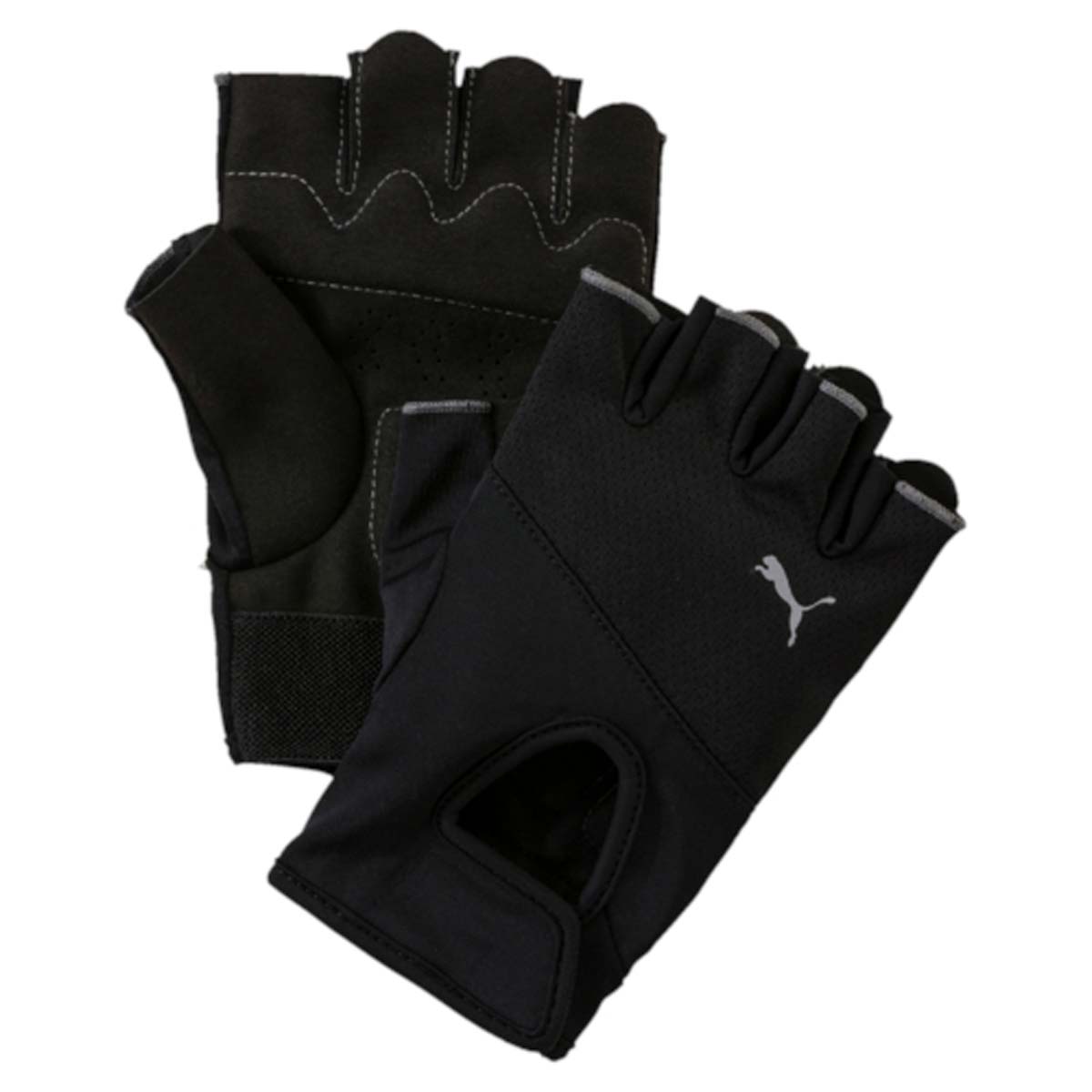 Перчатки для фитнеса Puma Tr Gloves, цвет: черный. 04129501. Размер M (9)838367_03 Перчатки для фитнеса Puma Tr Gloves, цвет: черный. 04129501. Размер M (9)838367_03Перчатки Puma Tr Gloves предназначены для защиты рук во время занятия спортом. Мягкий верх на основе современного высокотехнологичного полиэстера и нейлона оснащен уплотненными подушечками на ладони для максимального комфорта. У модели рукоятки из тесьмы со вставками для ладоней, нескользящие вставки для комфорта, долговечности и удобства захвата.Регулируемая застежка-липучка для оптимальной поддержки.