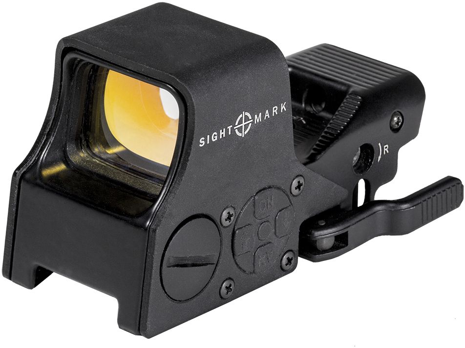 Прицел коллиматорный Sightmark, панорамный на Weaver/Picatinny, круг с точкойSM26005 Прицел коллиматорный Sightmark, панорамный на Weaver/Picatinny, круг с точкойSM26005Коллиматор Sightmark панорамный на Weaver/Picatinny, марка - круг с точкой, подсветка красная. Арт. SM26005Компания Sightmark, США,Техас, Мэнсфилд впервые представила свою продукцию в 2007 году на SHOT Show. Основной целью компании является разработка и производство современной оптики и аксессуаров для охотников, спортсменов и стрелков. Кроме того, каждый продукт разработан для специализированного рынка, позволяя стрелкам получить больше высококачественных изделий для их огнестрельного оружия и пистолетов. Все коллиматорные прицелы Sightmark разработаны для ружей, винтовок и пистолетов.Данная модель коллиматора Sightmark Ultra Shot M-Spec Reflex Sight адаптирована для использования при стрельбе в любых условиях освещенности окружающей среды.Это открытый панорамный коллиматор с интегрированным быстросъемным креплением на Weaver/Picatinny, которое имеет внутреннюю запирающую систему - Interlok.Данная модель имеет цифровое управление степенью яркости прицельной марки и переключением в режим совместимости с NV(приборами ночного видения). Прицельная марка – круг с точкой (круг – 65МОА, точка - 2MOA).Его корпус изготовлен из авиационного алюминия, что способствует более длительному времени работы батарейки. А компоненты коллиматорного прицела, подверженные механическому воздействию, выполнены из нержавеющей стали и анодированных алюминиевых сплавов. Степень защиты - IP68 водонепроницаемый. Тип: панорамныйУвеличение (х): 1Прицельная марка: круг с точкойПодсветкаприцельной марки: красная, 6 режимов яркостиРазмер линзы: 33х24 ммДлина прицела: 103 ммМатериал: высокопрочный авиационный алюминиевый сплавТип батареи: CR2Крепление: быстросъемное на Weaver/PicatinnyСовместимость с приборами ночного видения: да, 6 режимовВес с кронштейном: 240 гВес с упаковкой: 340 гРазмер упаковки (ДхШхВ): 12,5х7х7 смГарантия: 1 годКомплектация:- коллиматорный прицел- шестигранный ключ- рожковый гаечный ключ для окончательной установки прицела на оружие- батарея CR2- салфетка для протирки оптики- чехол для транспортировки и хранения из черного неопрена- интегрированный быстросъемный кронштейнна Weaver/Picatinny.
