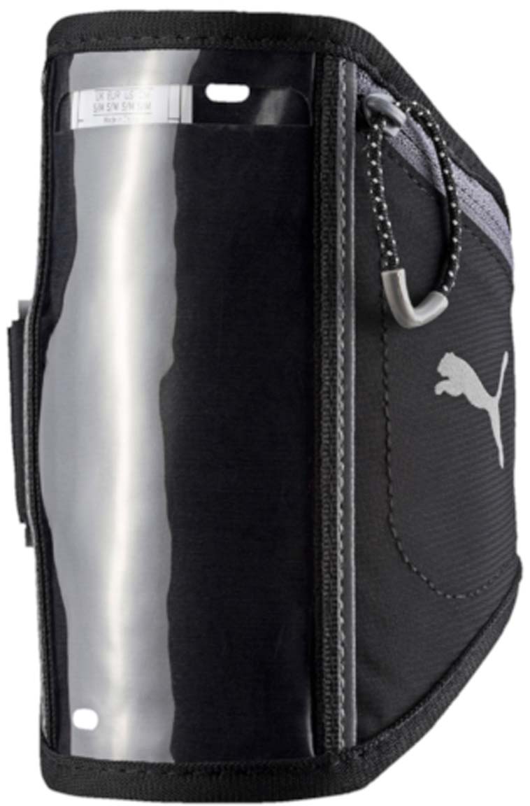 Чехол для мобильных устройств Puma Pr I Sport Phone Armband, цвет: черный. 05314001. Размер L/XLGG-785 Чехол для мобильных устройств Puma Pr I Sport Phone Armband, цвет: черный. 05314001. Размер L/XLGG-785Нарукавный чехол для бегуна Puma Pr I Sport Phone Armband имеет прозрачное окошко под размер экрана iPhone 6, позволяющее осуществлять сенсорное управление электронным устройством, а также дополнительное отделение на молнии для ключей и мелких предметов. Изделие украшено светоотражающим логотипом Puma. Чехол надежно крепится к руке при помощи застежки с легкой пластичной пряжкой и липучкой для регулировки размера.