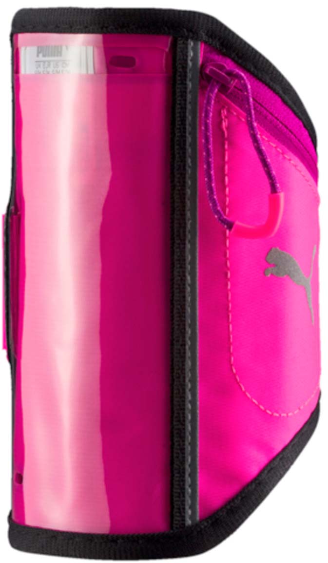 Чехол для мобильных устройств Puma Pr I Sport Phone Armband, цвет: фуксия. 05314003. Размер L/XL05314003 Чехол для мобильных устройств Puma Pr I Sport Phone Armband, цвет: фуксия. 05314003. Размер L/XL05314003Нарукавный чехол для бегуна Puma Pr I Sport Phone Armband имеет прозрачное окошко под размер экрана iPhone 6, позволяющее осуществлять сенсорное управление электронным устройством, а также дополнительное отделение на молнии для ключей и мелких предметов. Изделие украшено светоотражающим логотипом Puma. Чехол надежно крепится к руке при помощи застежки с легкой пластичной пряжкой и липучкой для регулировки размера.