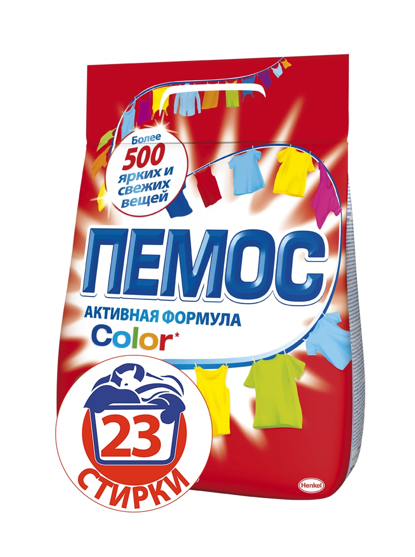 Стиральный порошок Пемос Color, для цветного белья, 3,5 кг106-026 Стиральный порошок Пемос Color, для цветного белья, 3,5 кг106-026Пемос Color - стиральный порошок для стирки цветного белья с эффективной формулой, которая отлично отстирывает различные загрязнения. Проникая между волокнами ткани, он растворяет и удаляет грязь, а содержащиеся специальные компоненты сохраняют цвета ткани яркими. С помощью одной пачки вы сможете отстирать более 500 вещей. Стиральный порошок Пемос Color - стирает много, стоит недорого. Товар сертифицирован.