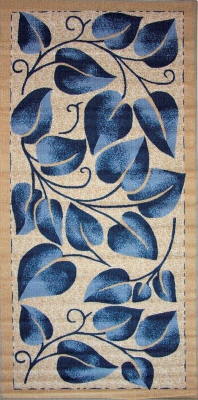 Ковер МАС Розетта. Синие листья, 100 х 200 смES-412 Ковер МАС Розетта. Синие листья, 100 х 200 смES-412Влагонепроницаемый коврик на резиновой основе подойдет для любого интерьера в гостиной, ванной или прихожей. Легко моется и чистится.