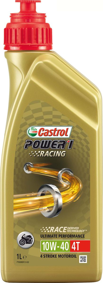 Моторное масло Power 1 Racing 4T 10W-40, 1 лкн12-60авц Моторное масло Power 1 Racing 4T 10W-40, 1 лкн12-60авцCastrol Power 1 Racing 4T 10W-40 – полностью синтетическое моторное масло для современных 4-тактныхспортивных мотоциклов высокой мощности, способствующее повышению интенсивности разгона и мощностидвигателя вплоть до максимальных оборотов.Castrol Power 1 Racing 4T 10W-40 создано с использованием разработки “Race Derived Technology”, основаннойна многолетнем и успешном опыте Castrol участия в гонках. Быстро циркулирует в системе смазки двигателя исохраняет прочность смазочной плёнки, одновременно снижая внутренние потери на трение, даже в самыхжёстких условиях эксплуатации. Специально разработано для байкеров, получающих удовольствие от езды награни возможного. Испытаниями доказано, что Castrol Power 1 Racing 4T 10W-40 способствует реализациимаксимальной мощности двигателя и исключительно быстрому разгону уже при минимальном повороте ручкигаза.Применение разработки Castrol “Trizone Technology™” обеспечивает бескомпромиссную защиту деталей мотора,сцепления и зубчатых передач.Castrol Power 1 Racing – максимальная эффективность для экстремальных нагрузок.ПрименениеCastrol Power 1 Racing 4T 10W-40 разработано для спортивных мотоциклов высокой мощности для достижениямаксимальной эффективности работы двигателя и его защиты в различных условиях эксплуатации.Рекомендуется к использованию в моторах, в которых предписаны смазочные материалы, соответствующиеспецификациям API SL и JASO MA-2.Преимущества- Полностью синтетическое моторное масло для 4-тактных двигателей мотоциклов с разработкой “TrizoneTechnology™”.- Испытаниями доказано исключительное ускорение в момент открытия дроссельной заслонки.- Быстро циркулирует в системе смазки двигателя и сохраняет прочность смазочной плёнки, одновременноснижая внутренние потери на трение, даже в самых жёстких условиях эксплуатации.- Результаты теста показали, что Castrol Power 1 Racing 4T 10W-40 обеспечивает превосходство в ускорении посравнению с основным продуктом на рынке в классе вязкости SAE 20W-50.СпецификацииAPI SLJASO MA-2Recommended by Triumph for all four stroke models