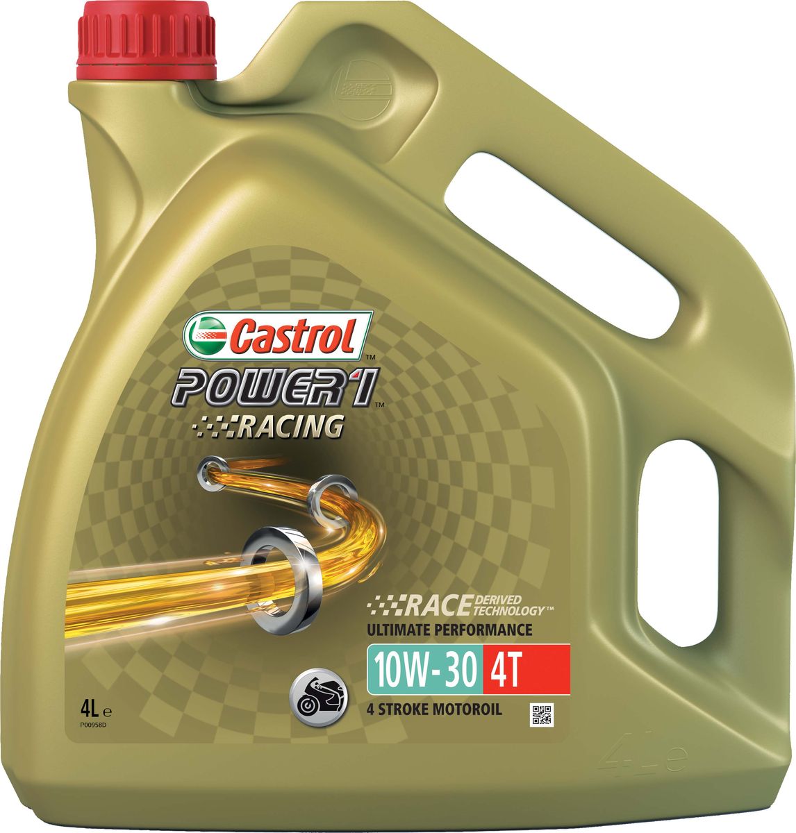 Моторное масло Power 1 Racing 4T 10W-30, 4 л2706 (ПО) Моторное масло Power 1 Racing 4T 10W-30, 4 л2706 (ПО)Castrol Power 1 Racing 4T 10W-30 – полностью синтетическое моторное масло для современных 4-тактныхспортивных мотоциклов высокой мощности, способствующее повышению интенсивности разгона и мощностидвигателя вплоть до максимальных оборотов.Castrol Power 1 Racing 4T 10W-30 создано с использованием разработки “Race Derived Technology”, основаннойна многолетнем и успешном опыте Castrol участия в гонках. Быстро циркулирует в системе смазки двигателя исохраняет прочность смазочной плёнки, одновременно снижая внутренние потери на трение, даже в самыхжёстких условиях эксплуатации. Специально разработано для байкеров, получающих удовольствие от езды награни возможного. Испытаниями доказано, что Castrol Power 1 Racing 4T 10W-30 способствует реализациимаксимальной мощности двигателя и исключительно быстрому разгону уже при минимальном повороте ручкигаза.Применение разработки Castrol “Trizone Technology™” обеспечивает бескомпромиссную защиту деталей мотора,сцепления и зубчатых передач.Castrol Power 1 Racing – максимальная эффективность для экстремальных нагрузок.ПрименениеCastrol Power 1 Racing 4T 10W-30 разработано для спортивных мотоциклов высокой мощности для достижениямаксимальной эффективности работы двигателя и его защиты в различных условиях эксплуатации.Рекомендуется к использованию в моторах, в которых предписаны смазочные материалы, соответствующиеспецификациям API SL и JASO MA-2.Преимущества- Полностью синтетическое моторное масло для 4-тактных двигателей мотоциклов с разработкой “TrizoneTechnology™”.- Испытаниями доказано исключительное ускорение в момент открытия дроссельной заслонки.- Быстро циркулирует в системе смазки двигателя и сохраняет прочность смазочной плёнки, одновременноснижая внутренние потери на трение, даже в самых жёстких условияхэксплуатации.- Результаты теста показали, что Castrol Power 1 Racing 4T 10W-30 обеспечивает превосходство в ускорении посравнению с основным продуктом на рынке в классе вязкости SAE 20W-50. СпецификацииAPI SLJASO MA-2