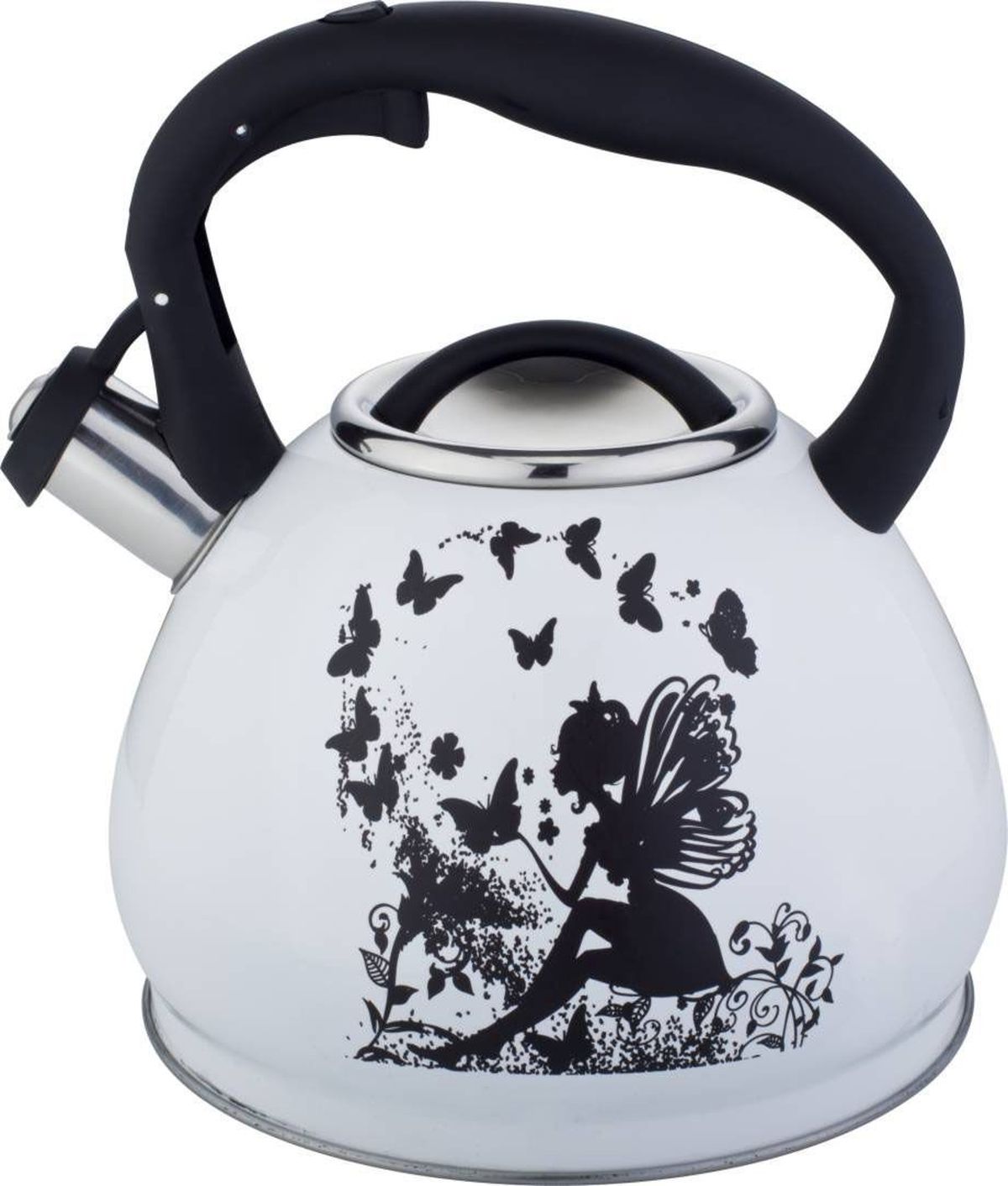 Чайник Bekker Premium, 3 л. BK-S601VT-1520(SR) Чайник Bekker Premium, 3 л. BK-S601VT-1520(SR)3,0л. со свистком, ручка пластмассовая с силиконовым покрытием фиксированная, крышка из нержавеющей стали с пластиком, 3-х слойное капсулированное дно, стенка 0,5мм, дно 3,0мм, корпус белый с рисунком, меняющим цвет. Состав: нержавеющая сталь. Подходит для индукционных плит и чистки в посудомоечной машине.
