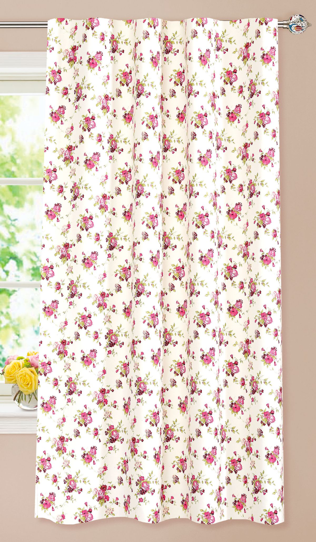 Штора готовая Garden, на ленте, цвет: розовый, 140х180 см. С 9162 - W1687 V2099.47.25.0010 Штора готовая Garden, на ленте, цвет: розовый, 140х180 см. С 9162 - W1687 V2099.47.25.0010Штора для кухни Garden выполнена из плотной ткани с рисунком. Приятная текстура материала и яркая цветовая гамма привлекут к себе внимание и станут великолепным украшением кухонного окна. Штора оснащена шторной лентой для красивой сборки.