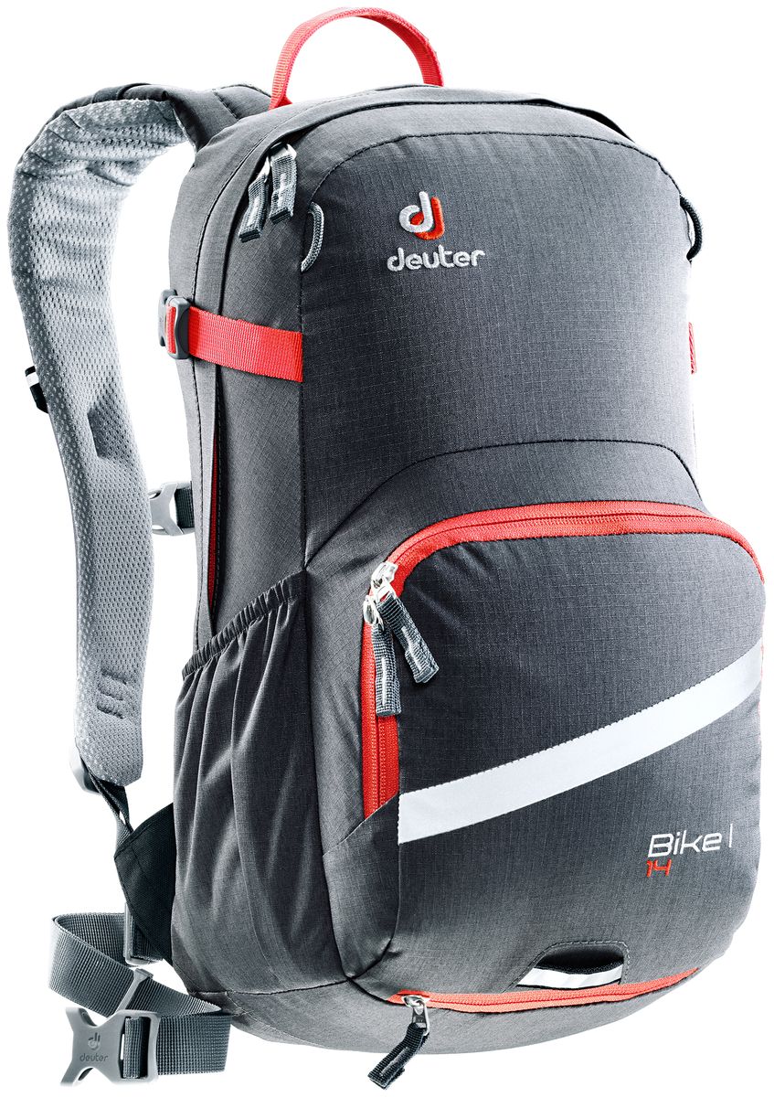 Рюкзак Deuter Bike I 14, цвет: темно-серый, 14 л3203117_4906 Рюкзак Deuter Bike I 14, цвет: темно-серый, 14 л3203117_4906Deuter представляет новый велорюкзак в классическом дизайне, который выглядит как предок этого рюкзака 25 летней давности. Но при этом новый Bike I выполнен по современным технологиями и с использованием лучших материалов. Рюкзак отлично подойдет для однодневных поездок на природе или в городе.Особенности:- съемный держатель для шлема;- прекрасная вентиляция, плотное прилегание к спине, благодаря системе Airstripes с регулируемыми стойками каркаса (Bike I 18 SL & 20);- максимальная вентиляция благодаря сетчатой FlexLite спинке AIRCOMFORT (Bike I Air EXP 16);- хорошо вентилируемые, легкие, сетчатые набедренные крылья пояса (Bike I 18 SL, Air EXP 16 & 20);- поясной ремень (Bike I 14);- чехол от дождя на молнии;- удобные плечевые лямки с мягкими краями Soft-Edge;- съемный, складывающийся дождевик;- компрессионные ремни;- большой карман на молнии с органайзером и карабином для ключей и отделениями для мобильного телефона, бумажника, инструментов и т.д.;- легкодоступное отделение на молнии для смартфона или карты на задней стороне;- эластичные боковые карманы;- большие 3M отражающие полосы на переднем кармане;- светоотражающая петля для габаритного фонарика;- отделение для влажной одежды;- совместимость с питьевой системой;Вес: 750 г.Объем: 14 л.Размеры: 46 x 23 x 17 см.