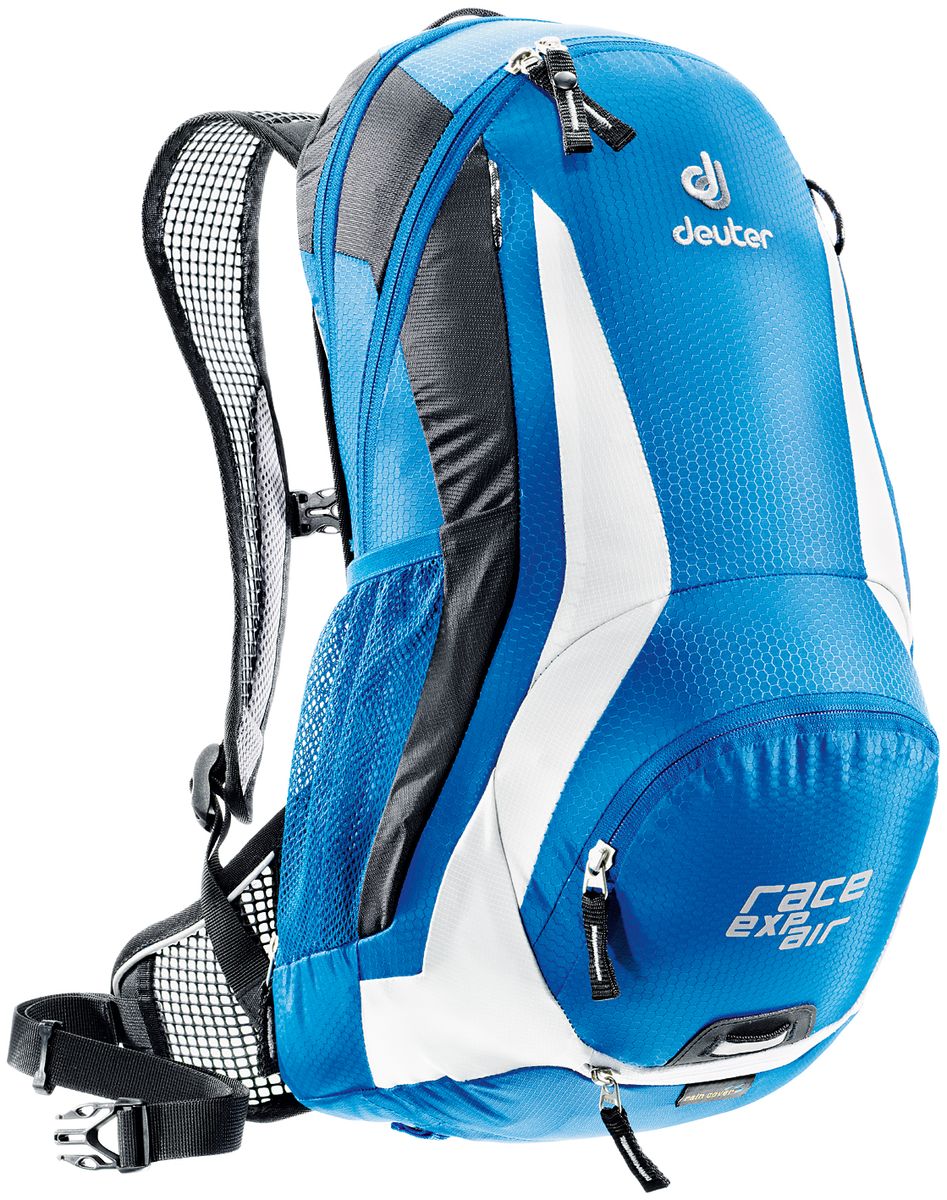 Рюкзак Deuter Race EXP Air, цвет: белый, синий, 12 лZ90 black Рюкзак Deuter Race EXP Air, цвет: белый, синий, 12 лZ90 blackВелорюкзак Deuter Race EXP Air обтекаемой формы с обновлённым техническим дизайном, новой цветовой гаммой, из функциональных материалов, для быстрых облегчённых поездок с минимумом багажа. Если появился дополнительный груз - есть практичная надставка для увеличения объёма. Испытанная система спинки Deuter Aircomfort предотвращает перегрев спины.Особенности: - увеличивающийся объем; - максимальная вентиляция спины благодаря системе Aircomfort Flexlite back system; - плотная посадка благодаря сетчатым крыльям набедренного пояса; - эргономичные сетчатые лямки и легко регулируемый нагрудный ремешок создают дополнительный комфорт; - съемное крепление для шлема; - передний карман на молнии для ценных вещей; - карман для влажной одежды; - боковые сетчатые карманы; - отражатели 3M спереди, сзади и по бокам; - светоотражающая петля для габаритного фонарика; - совместимость с питьевой системой; Вес: 870 г.Объем: 12 + 3 л.Размеры: 47 x 24 x 22 см.