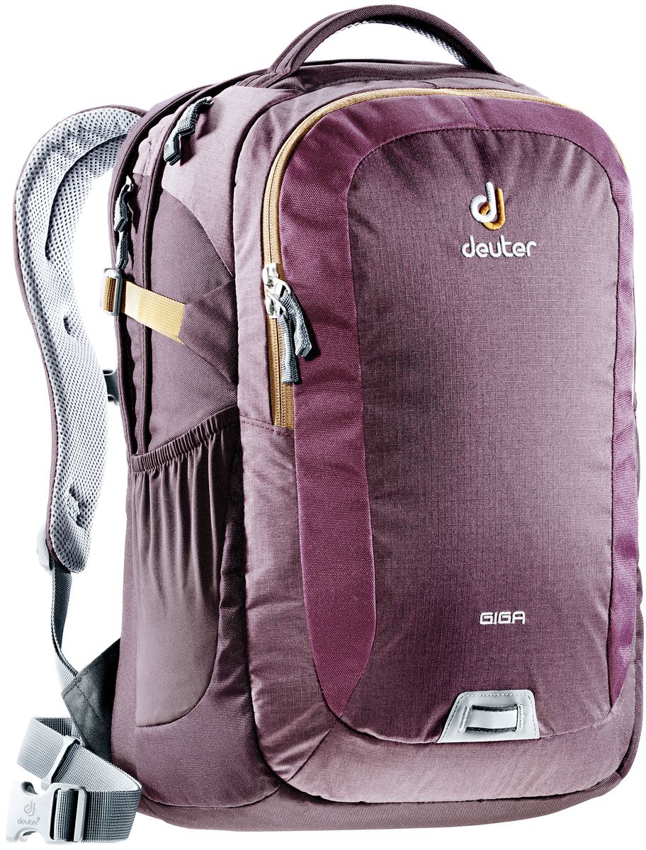 Рюкзак Deuter Daypacks Giga, цвет: коричневый, фиолетовый, 28 л80414_5607 Рюкзак Deuter Daypacks Giga, цвет: коричневый, фиолетовый, 28 л80414_5607Deuter Giga - король среди городских рюкзаков. Он был базовой моделью для всей коллекции Deuter Daypacks, начиная с его внедрения девять лет назад. Каждый сезон его цветовая гамма обновлялась - этот сезон не исключение. Теперь у него более просторное отделение для ноутбука, папок и других необходимых вещей. Это идеальный рюкзак для школы, университета или поездок по городу. Особенности: Система спинки Airstripes; Большое основное отделение, в которое помещаются папки для бумаг; Второе отделение для ноутбука 15,6 дюймов; Большой передний карман с органайзером; Съемный карабин для ключей; Дно имеет мягкую подкладку; Компрессионные стропы; Удобная ручка для переноски; Съемный поясной ремень; Эластичные сетчатые карманы; Петля для фонарика безопасности с отражателем. Размер рюкзака: 46 х 31 х 23 см.