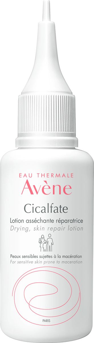 Avene Подсушивающий, заживляющий лосьон Cicalfate для лица и тела 40 млC04863 Avene Подсушивающий, заживляющий лосьон Cicalfate для лица и тела 40 млC04863Для чувствительной, раздраженной и поврежденной кожи младенцев, детей и взрослыхПоверхность кожи и внешние слизистые.Мокнущие поверхностные повреждения кожи и слизистых.Свойства: лосьон Сикальфат подсушивает участки кожи, склонные к мацерации. В составе лосьона:• Микронизированный сукральфат - уникальный компонент – позволяет быстро восстановить кожу• Сочетание сульфата меди и сульфата цинка обеспечивает эффективное антибактериальное действие.Обогащенный Термальной водой Avene, лосьон Сикальфат успокаивает поврежденную кожу.Лосьон быстро возвращает раздраженной коже чувство комфорта.Не содержит спирта и не вызывает жжения кожи.Не оставляет следов на одежде.
