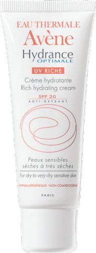 Avene Крем увлажняющий защищающий Hydrance ОПТИМАЛЬ UV20 РИШ для сухой кожи лица 40 млC20629 Avene Крем увлажняющий защищающий Hydrance ОПТИМАЛЬ UV20 РИШ для сухой кожи лица 40 млC20629Ежедневное увлажнение для сухой и очень сухой обезвоженной чувствительной кожи.Свойства:основываясь на результатах исследованийидеального увлажнения глаза, Дерматологические лаборатории Avene разработали формулу интенсивного и длительного увлажнения кожи*. Крем обогащен Термальной водой Avene.Результат: мгновенное и интенсивное увлажнение, оптимальный комфорт и восстановление кожи. Гидранс Оптималь UV 20Риш - увлажняюшийкрем с насыщенной текстурой, обеспечивает коже эластичность и бархатистость. * Верхние слои кожи.