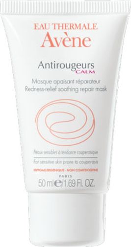 Avene Маска успокаивающая от покраснений Anti-rougeurs для лица 50 млFS-00897 Avene Маска успокаивающая от покраснений Anti-rougeurs для лица 50 млFS-00897Для чувствительной кожи с тенденцией к куперозу припокраснении, ощущении стянутости, воспалении, сильном раздражении кожи или после лазерного лечения сосудистых сеточек.Свойства: Маска с нежной и легкой текстурой дарит ощущение свежести и быстро восстанавливает поврежденные слои кожи. • Экстракт рускуса в высокой концентрации улучшает микроциркуляцию кожи и уменьшает покраснения кожи. • Обогащенная Термальной водой Avene с успокаивающими и снимающими раздражение свойствами, маскабыстро успокаивает кожу, снимая ощущение жара и дискомфорта.• Высокое содержание увлажняющих* и восстанавливающих кожу ингредиентов, нежирная, бархатная текстура возвращаюткоже мягкость, комфорт и эластичность.*Увлажнение верхних слоев кожи.
