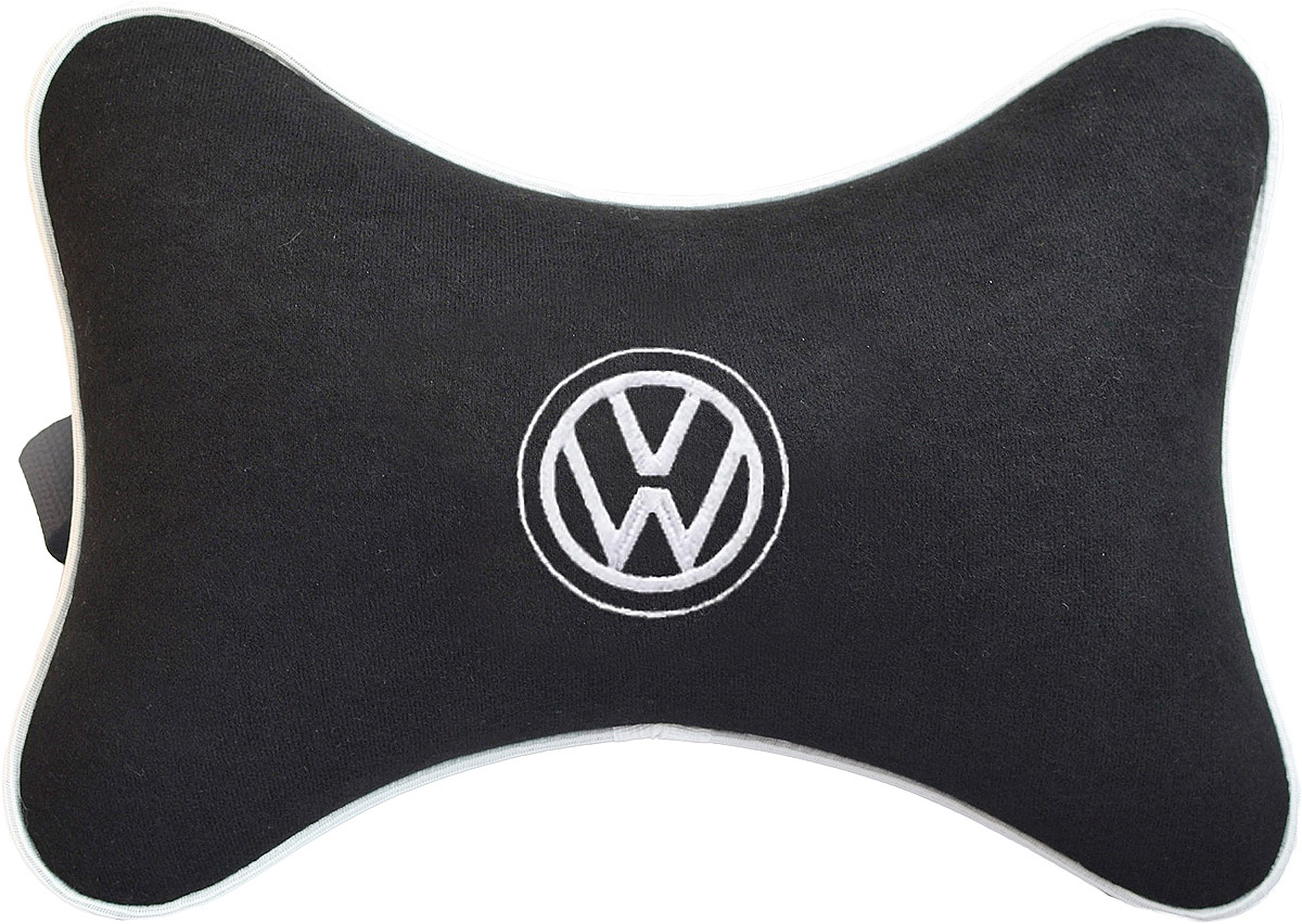 Подушка на подголовник Auto Premium Volkswagen, цвет: черный. 37428WTID03 Подушка на подголовник Auto Premium Volkswagen, цвет: черный. 37428WTID03Подушка на подголовник - это прежде всего лучший способ создать комфорт для шеи и головы во время пребывания в автомобильном кресле. Большинство штатных подголовников устроены так, что до них попросту не дотянуться. Данный аксессуар полностью решает эту проблему, создавая мягкую ортопедическою поддержку. Подушка крепится к сиденью, а это значит один раз поставил - и забыл.Меньше утомляемость - а следовательно выше внимание и концентрация на дороге.Одинакова удобна для пассажира и водителя.Подушка выполнена из велюра.