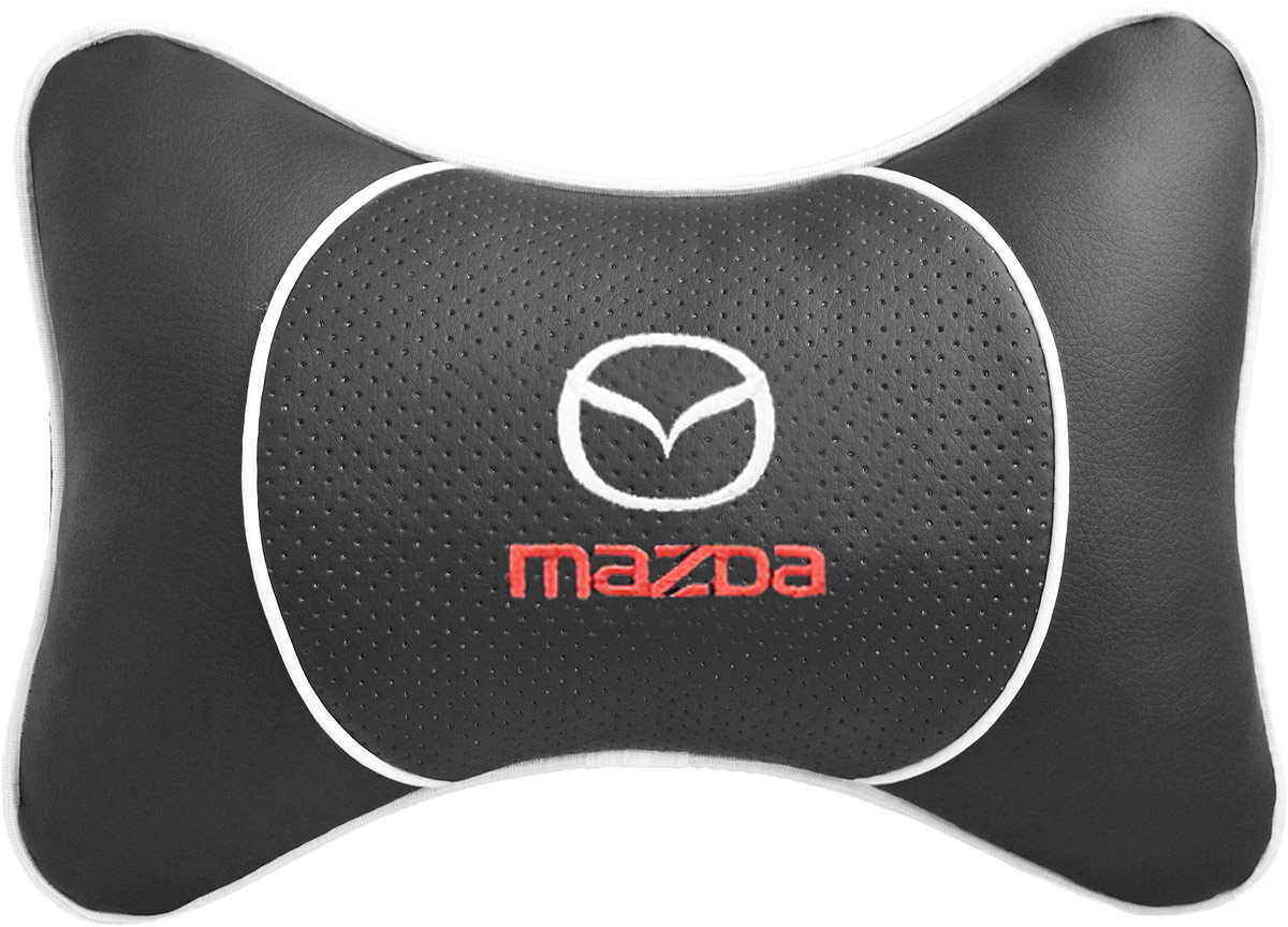 Подушка на подголовник Auto Premium Mazda, цвет: черный. 37522KGB GX-5RS Подушка на подголовник Auto Premium Mazda, цвет: черный. 37522KGB GX-5RSПодушка на подголовник Люкс выполнена из черной гладкой экокожи, вставка из черной перфорированной экокожи имеет обрамление мягким кантом. Для нанесения вышивки используются высококачественные итальянские нитки. Подушка на подголовник - это прежде всего лучший способ создать комфорт для шеи и головы во время пребывания в автомобильном кресле. Такая подушка будет удобна как водителю, так и пассажиру. При производстве используются высококачественные, износостойкие материалы и гипоаллергенные наполнители.