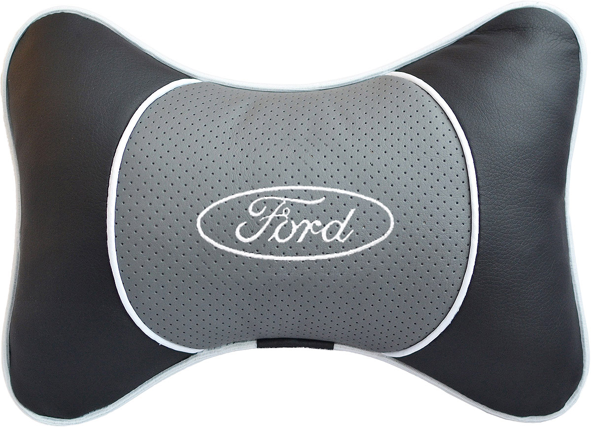 Подушка на подголовник Auto Premium Ford , цвет: серый. 3754421 395 598 Подушка на подголовник Auto Premium Ford , цвет: серый. 3754421 395 598Подушка на подголовник Люкс выполнена из черной гладкой экокожи, вставка из серой перфорированной экокожи имеет обрамление мягким кантом. Для нанесения вышивки используются высококачественные итальянские нитки. Подушка на подголовник - это прежде всего лучший способ создать комфорт для шеи и головы во время пребывания в автомобильном кресле. Такая подушка будет удобна как водителю, так и пассажиру. При производстве используются высококачественные, износостойкие материалы и гипоаллергенные наполнители.