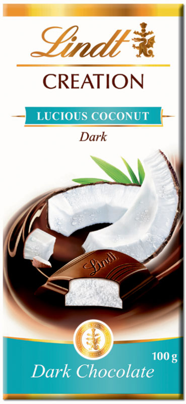 Lindt Creation Кокос темный шоколад, 100 г0120710 Lindt Creation Кокос темный шоколад, 100 г0120710Восхитительный темный шоколад c кокосовой начинкой.