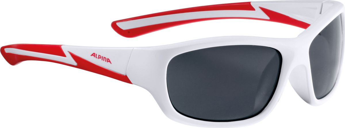 Очки солнцезащитные Alpina Flexxy Youth, детские, цвет: белый, красный. 85644108564410 Очки солнцезащитные Alpina Flexxy Youth, детские, цвет: белый, красный. 85644108564410Детские солнцезащитные очки Alpina Flexxy Youth с устойчивыми к разбиванию линзами выполнены из пластика и предназначены как для езды на велосипеде, так и для многих других видов спорта.Линзы обеспечивают управление воздушными потоками, ветер не попадает в глаза во время гонок, а также предотвращают запотевание и защищают от ультрафиолетовых излучений.