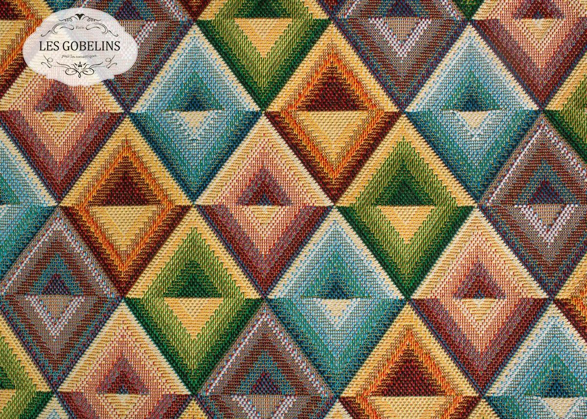 Покрывало на диван Les Gobelins Kaleidoscope, 160 х 200 смES-412 Покрывало на диван Les Gobelins Kaleidoscope, 160 х 200 смES-412Покрывало на диван Les Gobelins Kaleidoscope с ярким геометрическим рисунком привлечет к себе внимание и органично впишется в интерьер комнаты. Изделие изготовлено из высококачественной ткани гобелен и оформлено бахромой и кисточками. Необычайная красота сочетается в этом покрывале с высокой прочностью и долговечностью, а свойство гобелена по-разному проявлять себя в зависимости от освещения помещения позволяет открывать все новые и новые детали, которые, как казалось, раньше скрывал гобелен.Красочное и приятное на ощупь покрывало сделает интерьер спальни, детской или гостиной уютнее и своеобразнее. Состав материала: 50% хлопок, 50% полиэстер.
