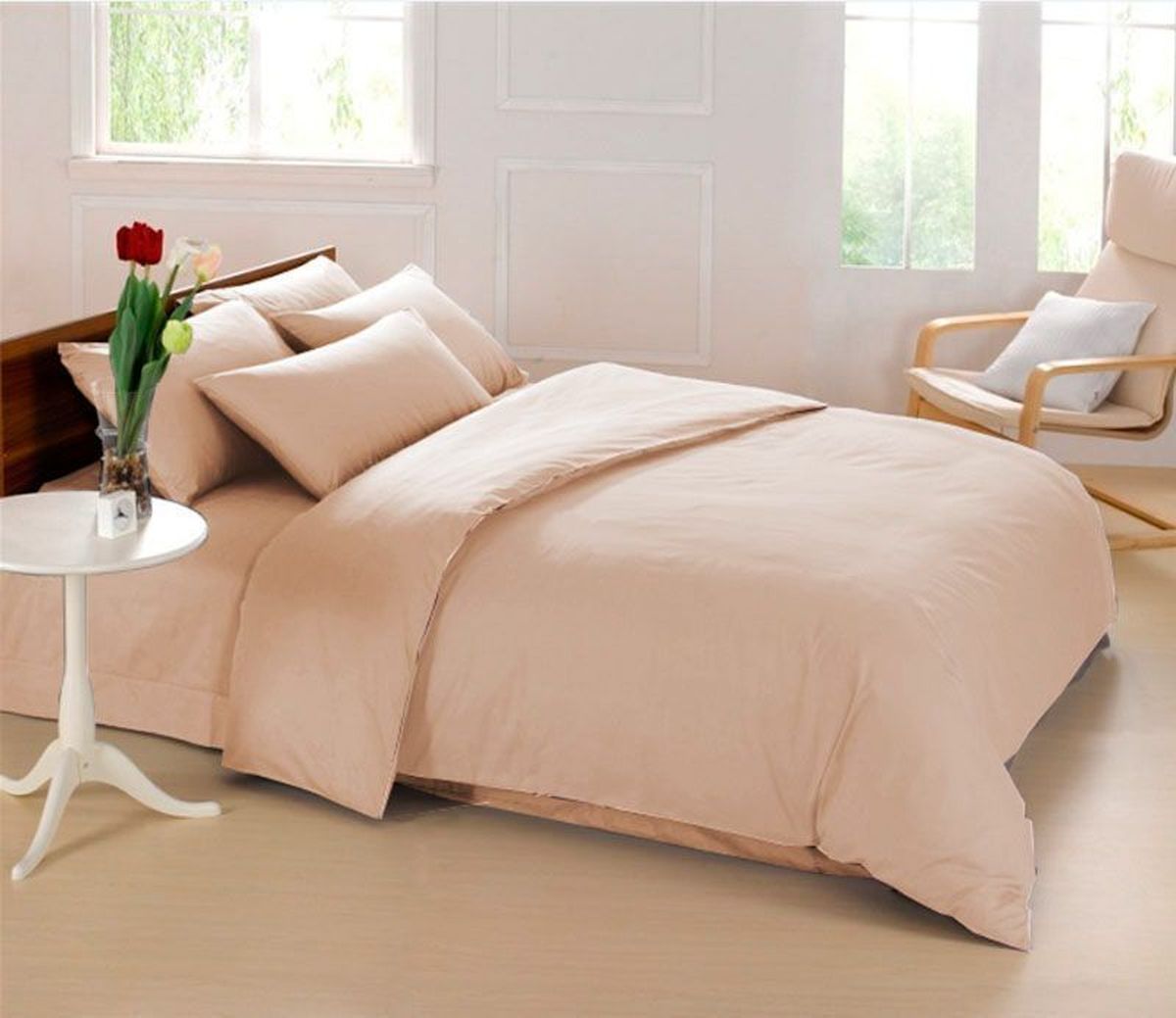 Комплект белья Sleep iX Perfection, семейный, наволочки 50х70, 70х70, цвет: бежевый391602 Комплект белья Sleep iX Perfection, семейный, наволочки 50х70, 70х70, цвет: бежевый391602Комплект постельного белья Sleep iX Perfection состоит из двух пододеяльников, простыни и четырех наволочек. Предметы комплекта выполнены из абсолютно гипоаллергенной микрофибры, неприхотливой в уходе.Благодаря такому комплекту постельного белья вы сможете создать атмосферу уюта и комфорта в вашей спальне.Известно, что цвет напрямую воздействует на психологическое и физическое состояние человека. Бежевый – обладает внутренней теплотой, заряжает положительной энергетикой и способствует формированию душевной гармонии. Человек ощущает себя в окружении бежевого цвета очень спокойно.