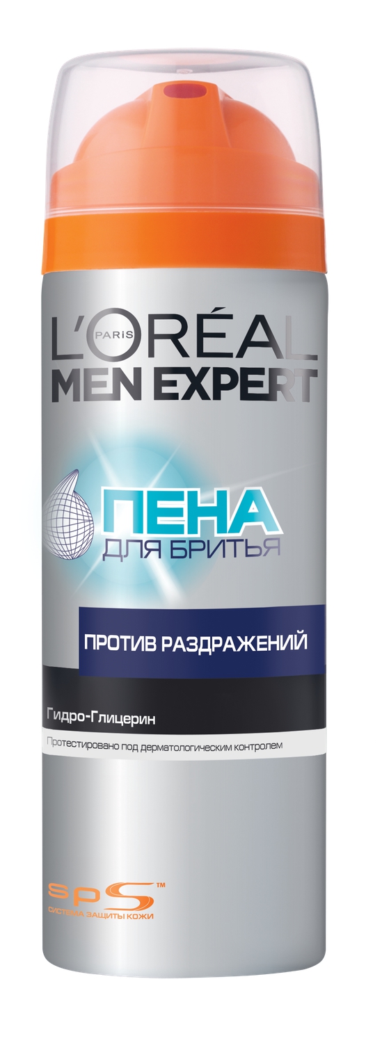 LOreal Paris Men Expert Пена для бритья Против раздражения, 200 мл1301210 LOreal Paris Men Expert Пена для бритья Против раздражения, 200 мл1301210Раздражение, стянутость, микропорезы… Защитите кожу во время бритья с помощью пены для бритья против раздражений от Men Expert!Высокая эффективность против раздражений:1) Формула, обогащенная Гидро-Глицерином2) Ультракомфортное бритье, меньше микропорезов 3) Защита от жжения и раздражения во время бритья