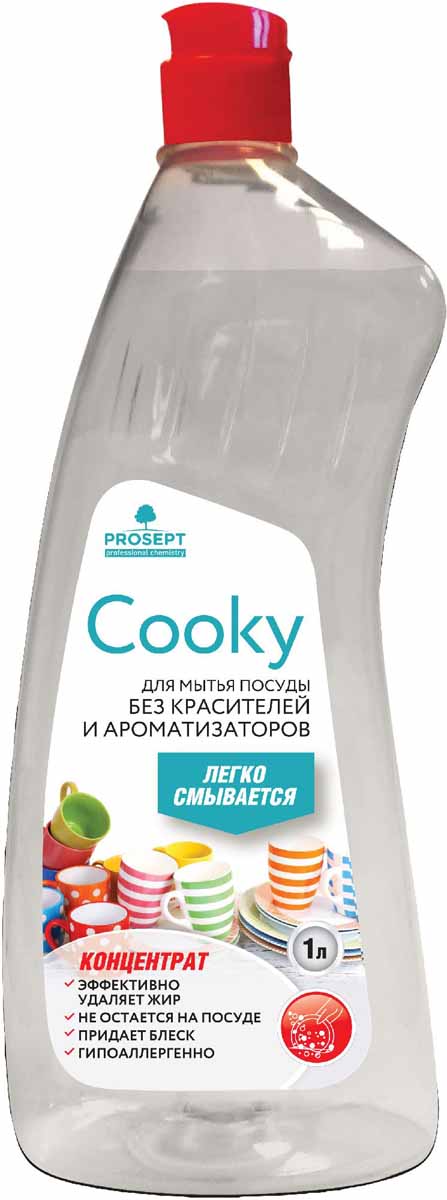 Гель для мытья посуды Prosept Cooky, концентрат, без запаха, 1 лS03301004 Гель для мытья посуды Prosept Cooky, концентрат, без запаха, 1 лS03301004Нейтральное густое гелеобразное средство для мытья посуды вручную. Характеризуется умеренным пенообразованием, высоким обезжиривающим действием в горячей и холодной воде. Удаляет следы пищи, жиры животного и растительного происхождения со всех видов поверхностей. Придает блеск стеклянной посуде.