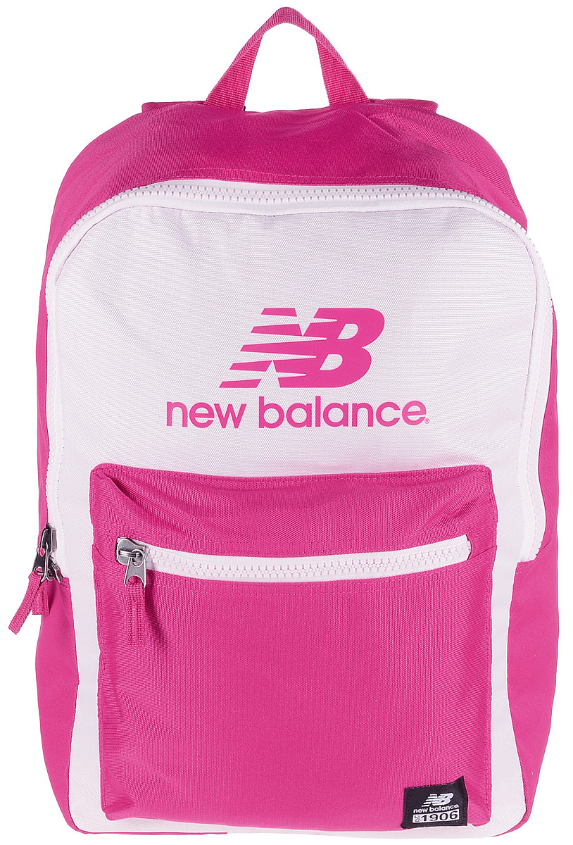 Рюкзак New Balance Booker Backpack, цвет: розовый, фуксия. 500045/DPS76245 Рюкзак New Balance Booker Backpack, цвет: розовый, фуксия. 500045/DPS76245Стильный городской рюкзак New Balance Booker Backpack выполнен из полиэстера и оформлен фирменной символикой.Изделие имеет одно отделение, которое застегивается на застежку-молнию. Внутри находится накладной карман для ноутбука или планшета. Снаружи на передней стенке расположен накладной объемный карман на застежке-молнии.Рюкзак оснащен широкими регулируемыми лямками и ручкой для переноски в руке. Уплотненная спинка обеспечивает комфорт при переноске рюкзака.