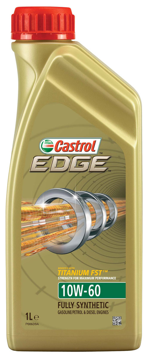 Масло моторное Castrol Edge, синтетические, 10W-60, 1 лS03301004 Масло моторное Castrol Edge, синтетические, 10W-60, 1 лS03301004Полностью синтетическое моторное масло Castrol Edge произведено с использованием новейшей технологии Titanium FST, придающей масляной пленке дополнительную силу и прочность благодаря соединениям титана. Castrol Edge радикально меняет поведение масла в условиях экстремальных нагрузок, формируя дополнительный ударопоглощающий слой. Castrol Edge в 2 раза увеличивает прочность пленки, предотвращая ее разрыв и снижая трение для максимальной производительности двигателя. С Castrol Edge ваш автомобиль готов к любым испытаниям независимо от дорожных условий.Применение: Castrol Edge предназначено для двигателей суперкаров, включая Aston Martin V8 Vantage S, Ferrari F12 Berlinetta, Ferrari FF, в которых производитель рекомендует применять моторные масла, соответствующие классу вязкости SAE 10W-60 и отраслевому стандарту ACEA A3/B4.Castrol Edge одобрено для моторов суперкаров: Audi R8 V10 GT, Bugatti Chiron, Bugatti Veyron, требующих использования смазочных материалов, апробированных согласно спецификациям VW 501 01/ 505 00. Castrol Edge одобрено для применения в двигателях Koenigsegg, предписано BMW для моторов моделей BMW М-серии. Может также использоваться в другой автомобильной технике.Моторное масло Castrol Edge поддерживает максимальную эффективность работы двигателя, как в краткосрочном периоде времени, так и на длительный срок эксплуатации; обеспечивает непревзойденный уровень защиты мотора в разных условиях движения и широком диапазоне температур; подавляет образование отложений, способствуя повышению скорости реакции двигателя на нажатие педали акселератора; протестировано в ведущих мировых суперкарах.Спецификации: ACEA A3/B3, A3/B4API SN/CFApproved for BMW M-ModelsKoenigsegg ApprovedVW 501 01/ 505 00.Товар сертифицирован.